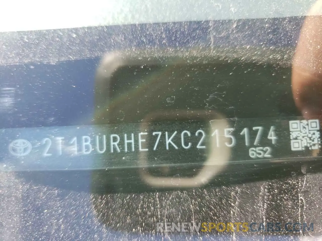 10 Фотография поврежденного автомобиля 2T1BURHE7KC215174 TOYOTA COROLLA 2019