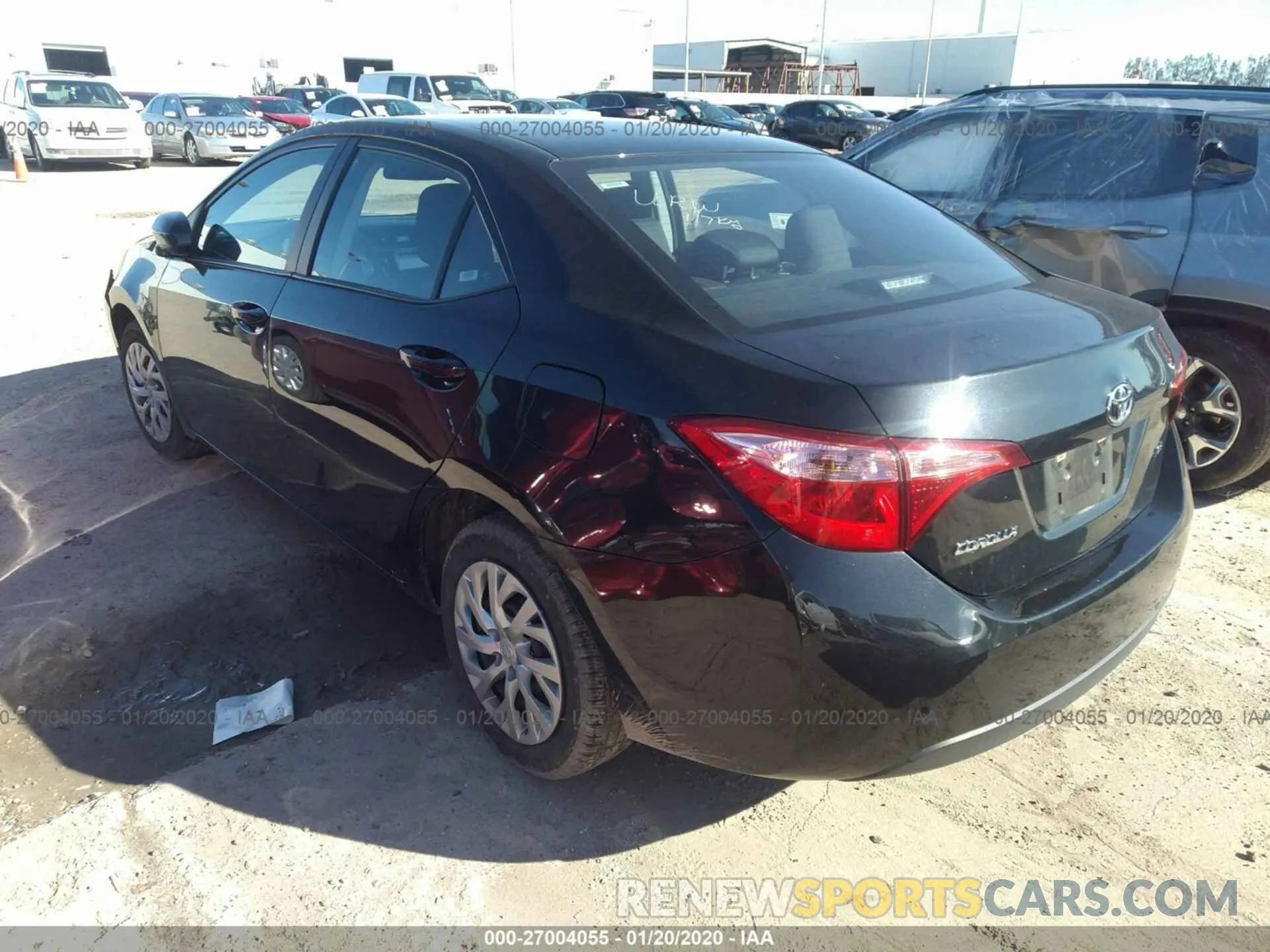 3 Photograph of a damaged car 2T1BURHE7KC234503 TOYOTA COROLLA 2019