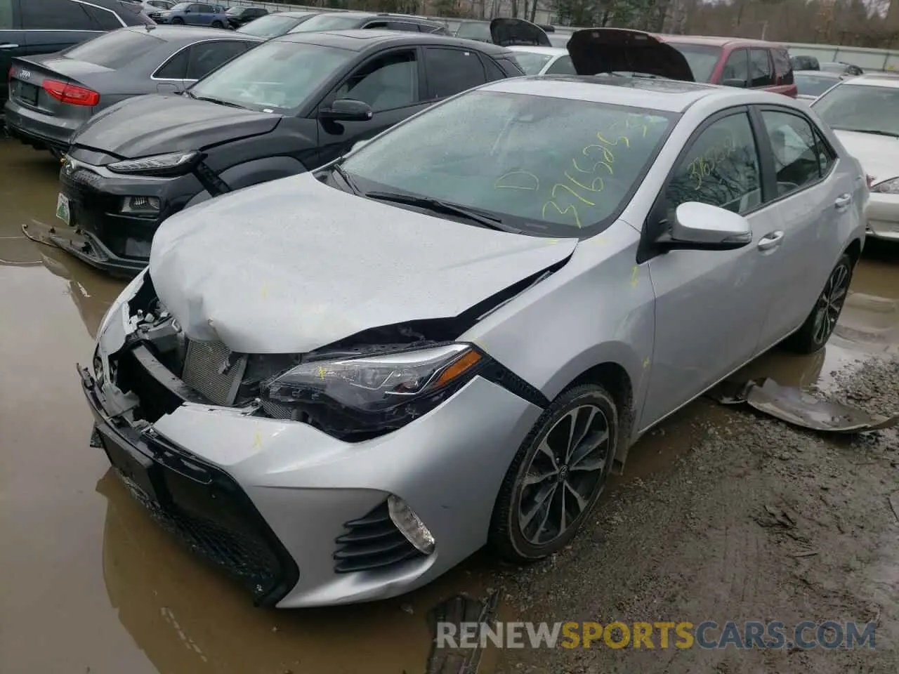 2 Фотография поврежденного автомобиля 2T1BURHE7KC234565 TOYOTA COROLLA 2019