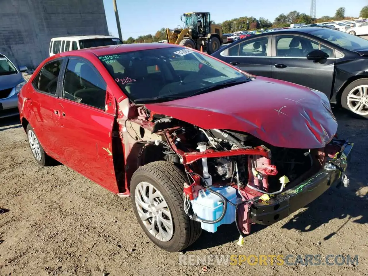 1 Photograph of a damaged car 2T1BURHE7KC243587 TOYOTA COROLLA 2019