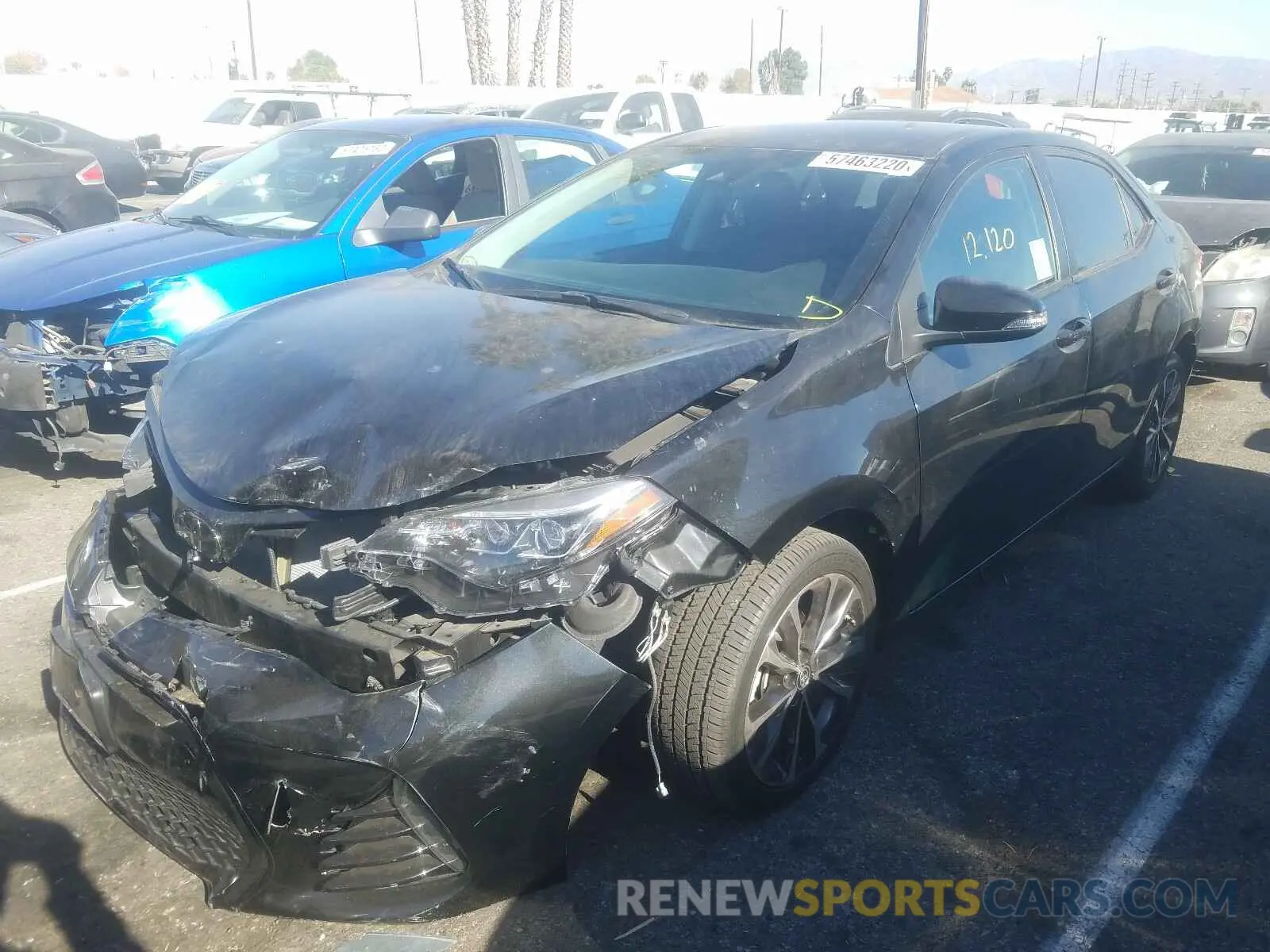 2 Фотография поврежденного автомобиля 2T1BURHE8KC137178 TOYOTA COROLLA 2019