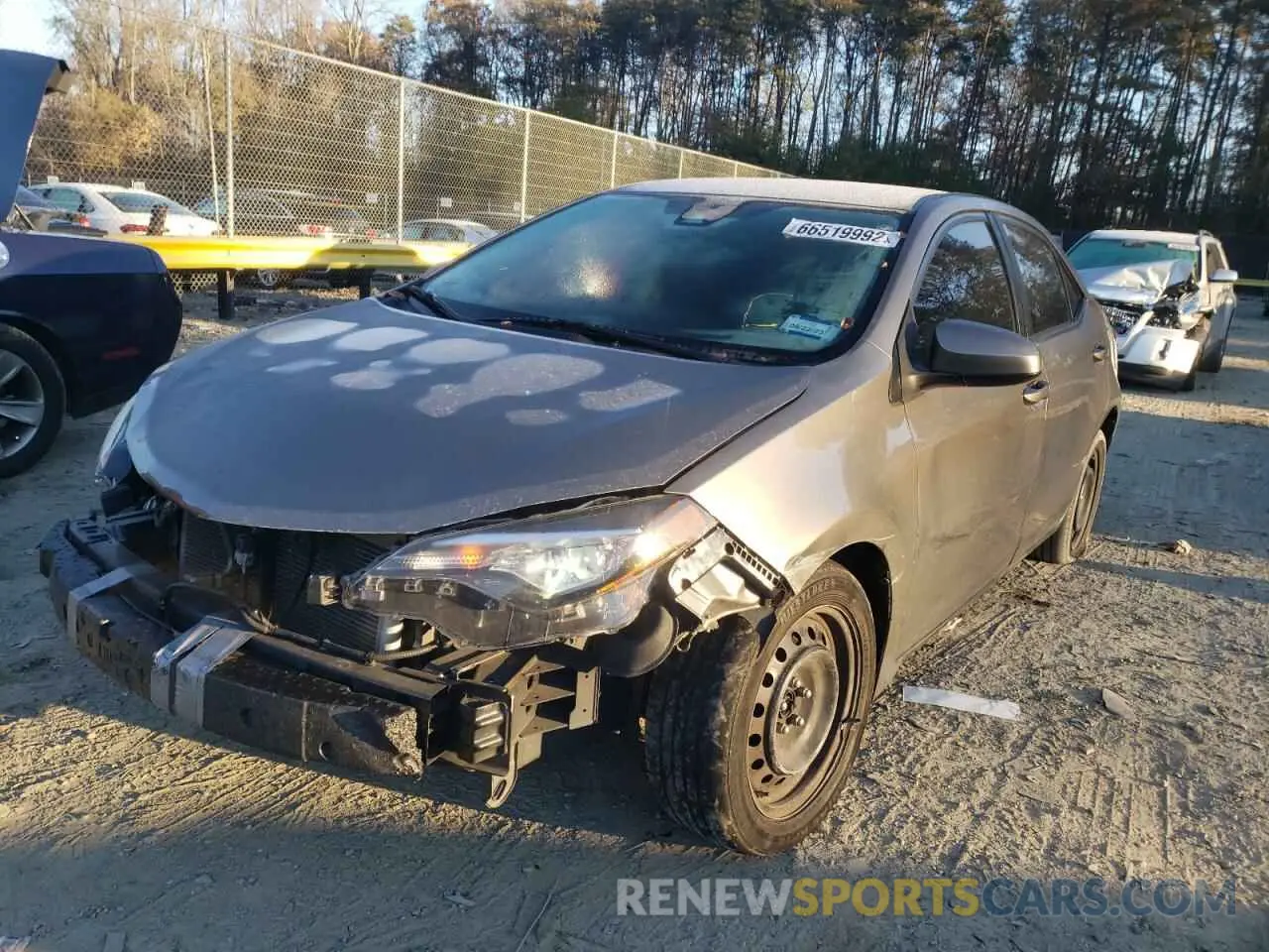 2 Photograph of a damaged car 2T1BURHE8KC190740 TOYOTA COROLLA 2019