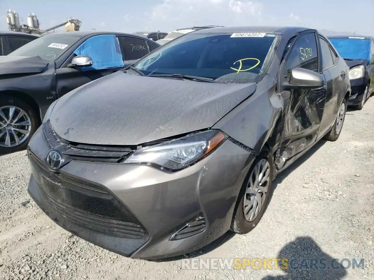2 Photograph of a damaged car 2T1BURHE9KC145872 TOYOTA COROLLA 2019