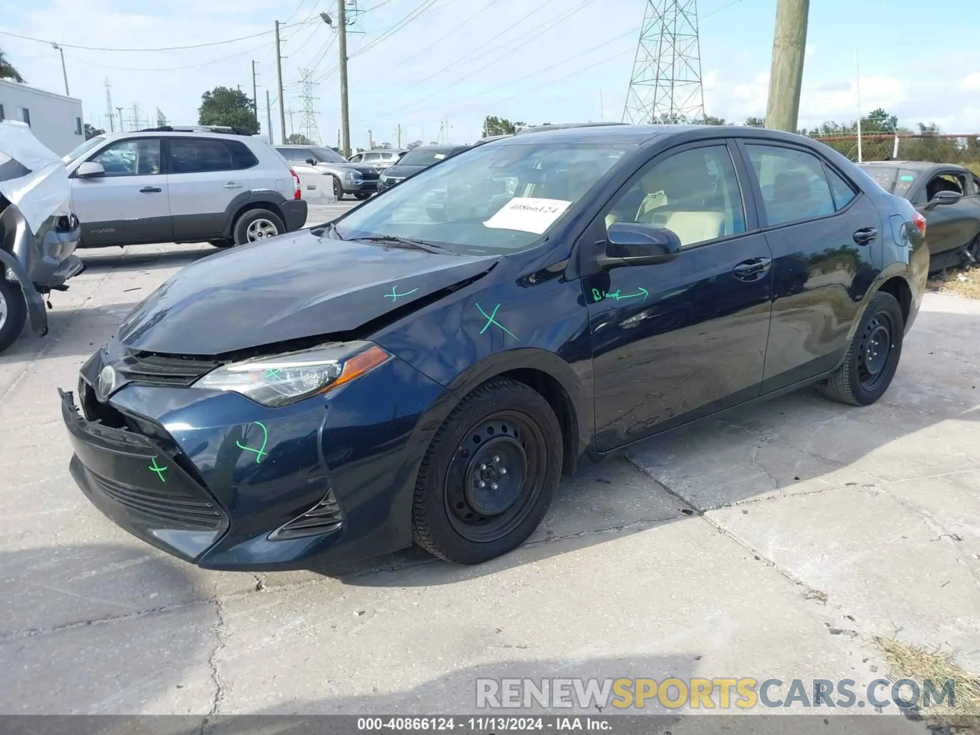 2 Photograph of a damaged car 2T1BURHE9KC221297 TOYOTA COROLLA 2019