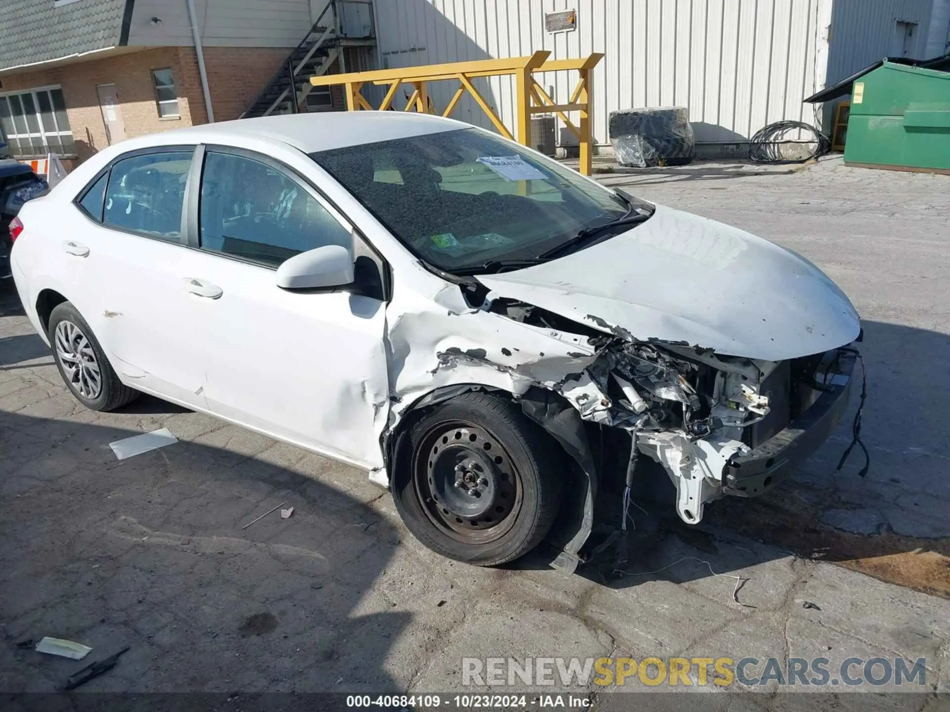 1 Photograph of a damaged car 2T1BURHEXKC146660 TOYOTA COROLLA 2019