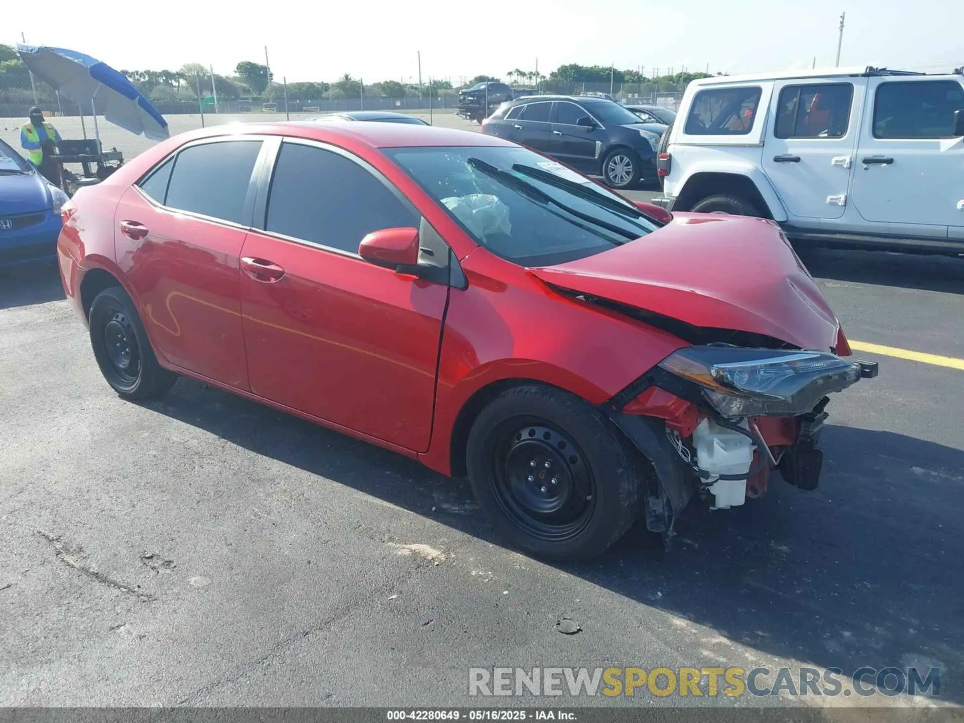 1 Photograph of a damaged car 2T1BURHEXKC192487 TOYOTA COROLLA 2019