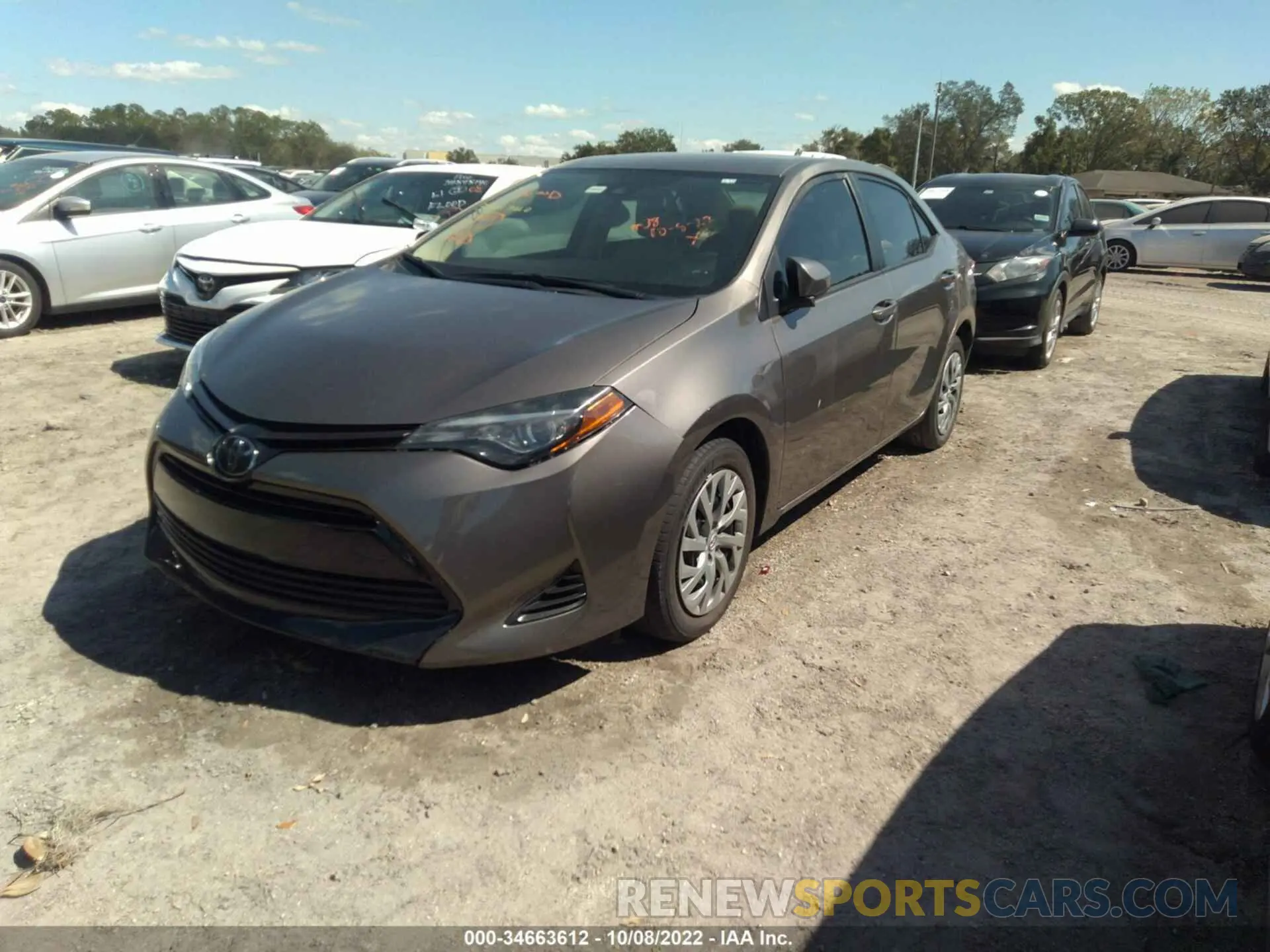 2 Photograph of a damaged car 2T1BURHEXKC193820 TOYOTA COROLLA 2019