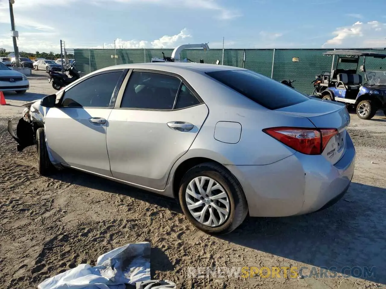 2 Photograph of a damaged car 5YFBURHE0KP859793 TOYOTA COROLLA 2019