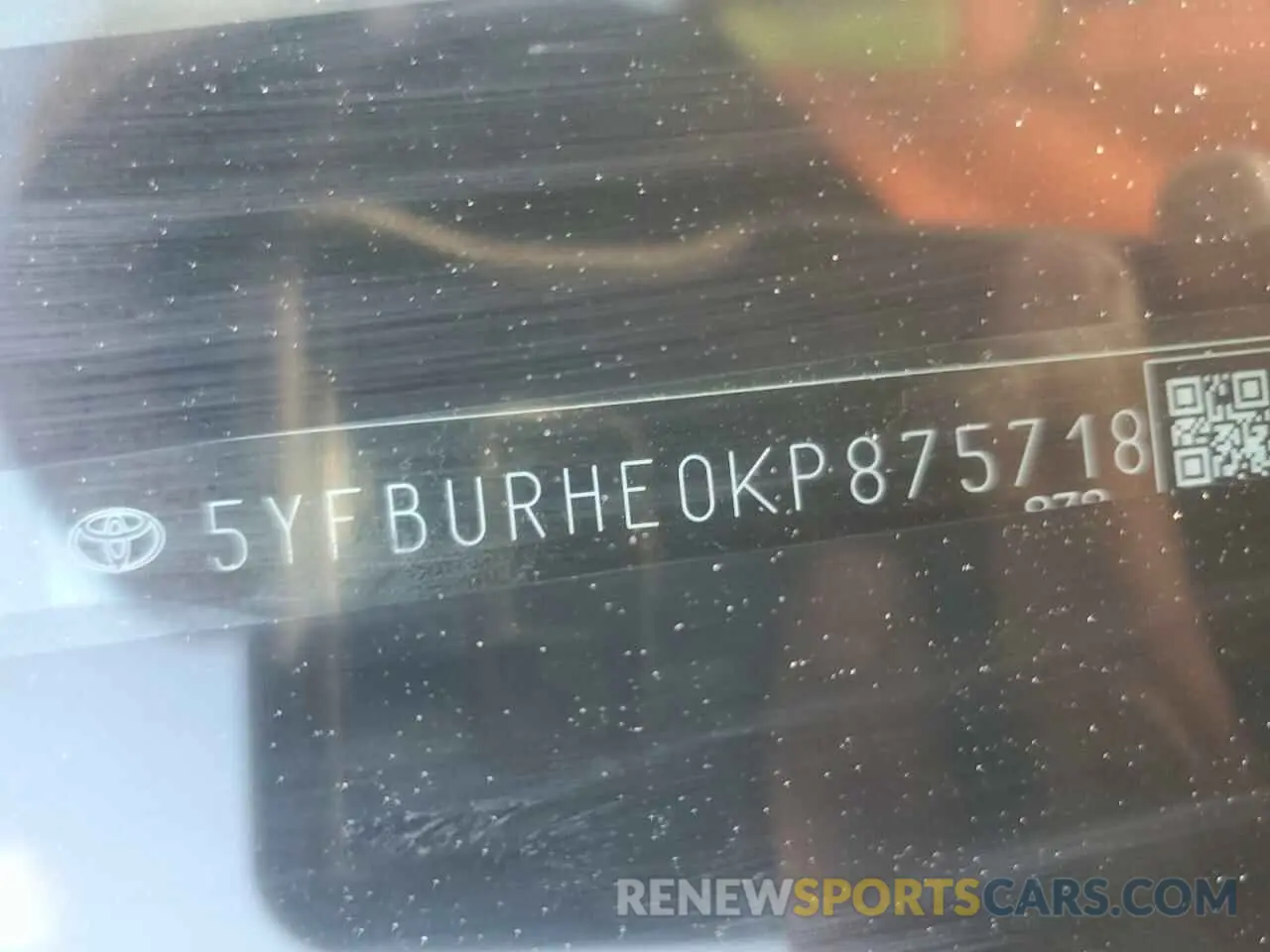 12 Фотография поврежденного автомобиля 5YFBURHE0KP875718 TOYOTA COROLLA 2019