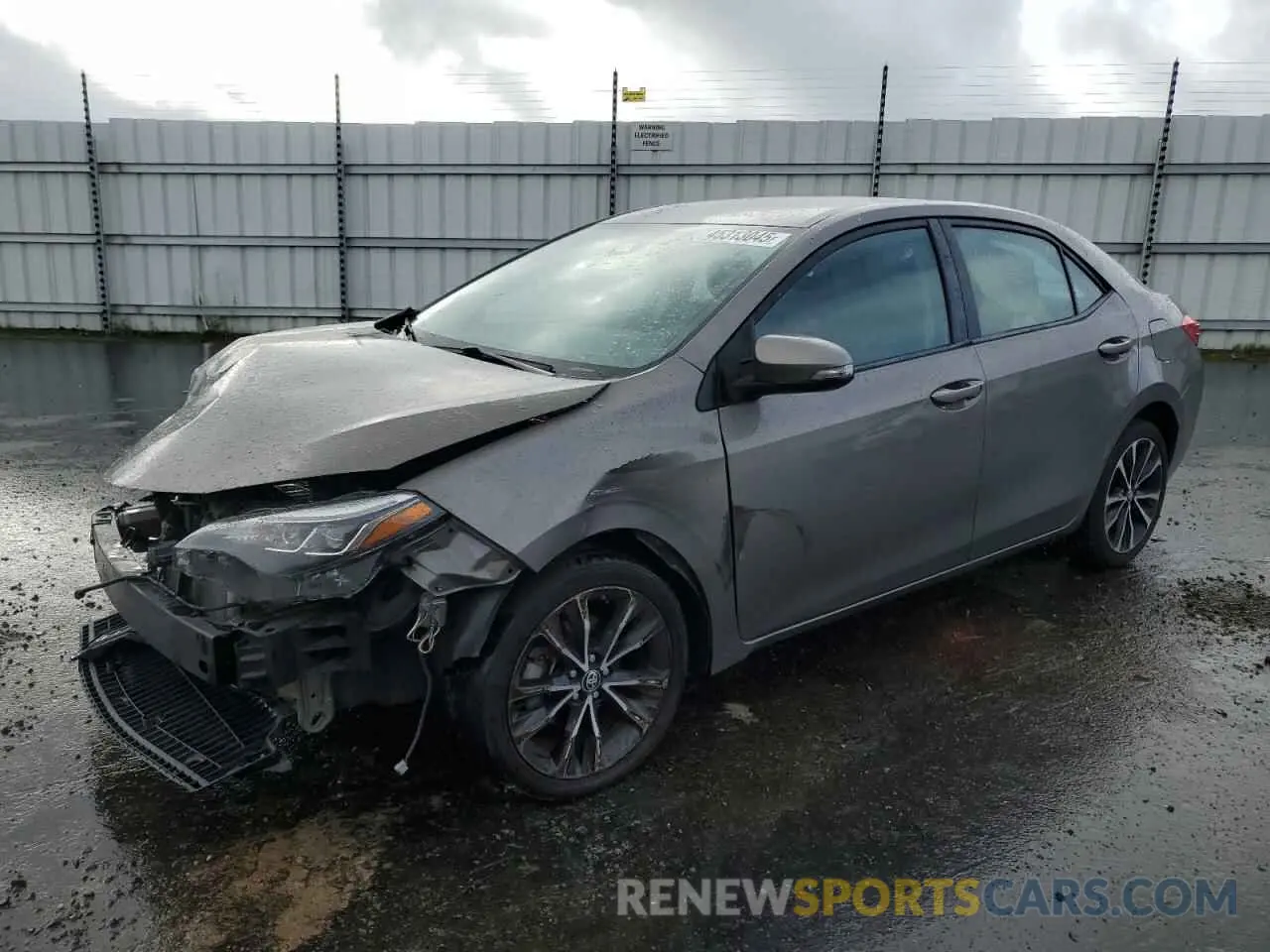 1 Photograph of a damaged car 5YFBURHE0KP886444 TOYOTA COROLLA 2019
