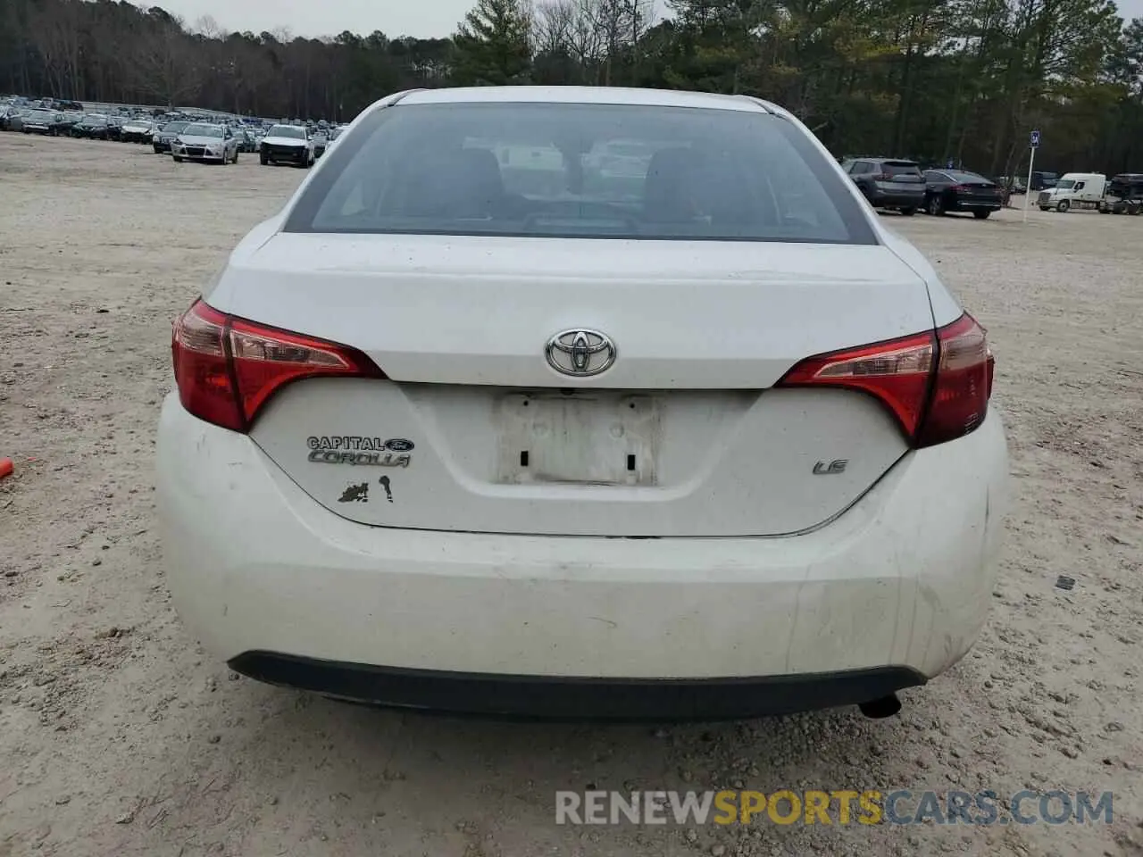 6 Photograph of a damaged car 5YFBURHE0KP892289 TOYOTA COROLLA 2019
