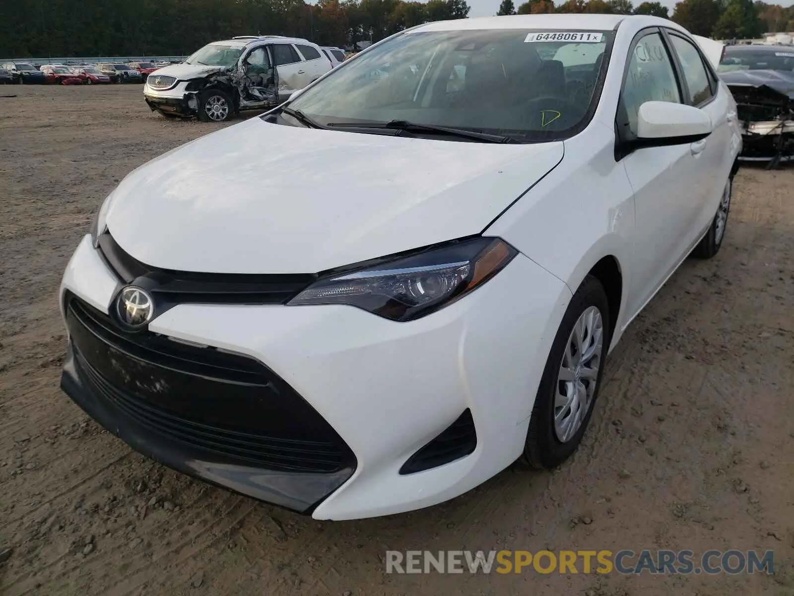 2 Photograph of a damaged car 5YFBURHE0KP910399 TOYOTA COROLLA 2019