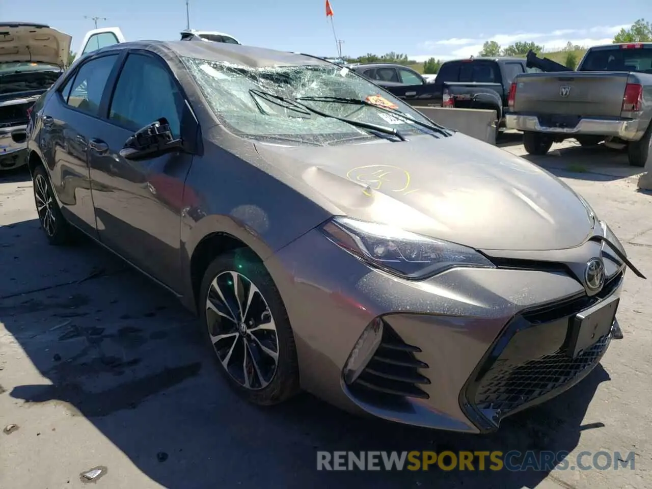 1 Photograph of a damaged car 5YFBURHE0KP917546 TOYOTA COROLLA 2019