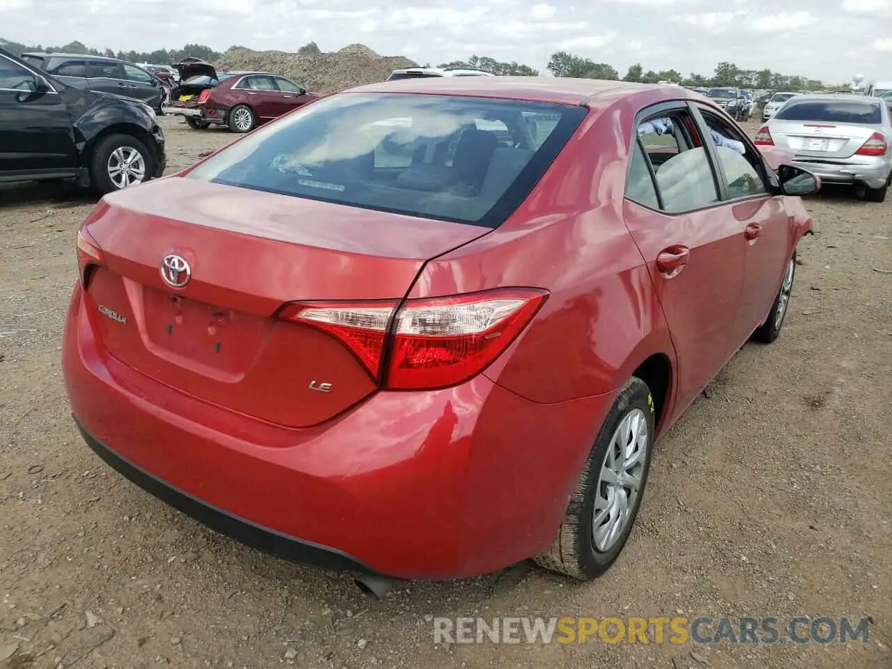 4 Фотография поврежденного автомобиля 5YFBURHE0KP918051 TOYOTA COROLLA 2019