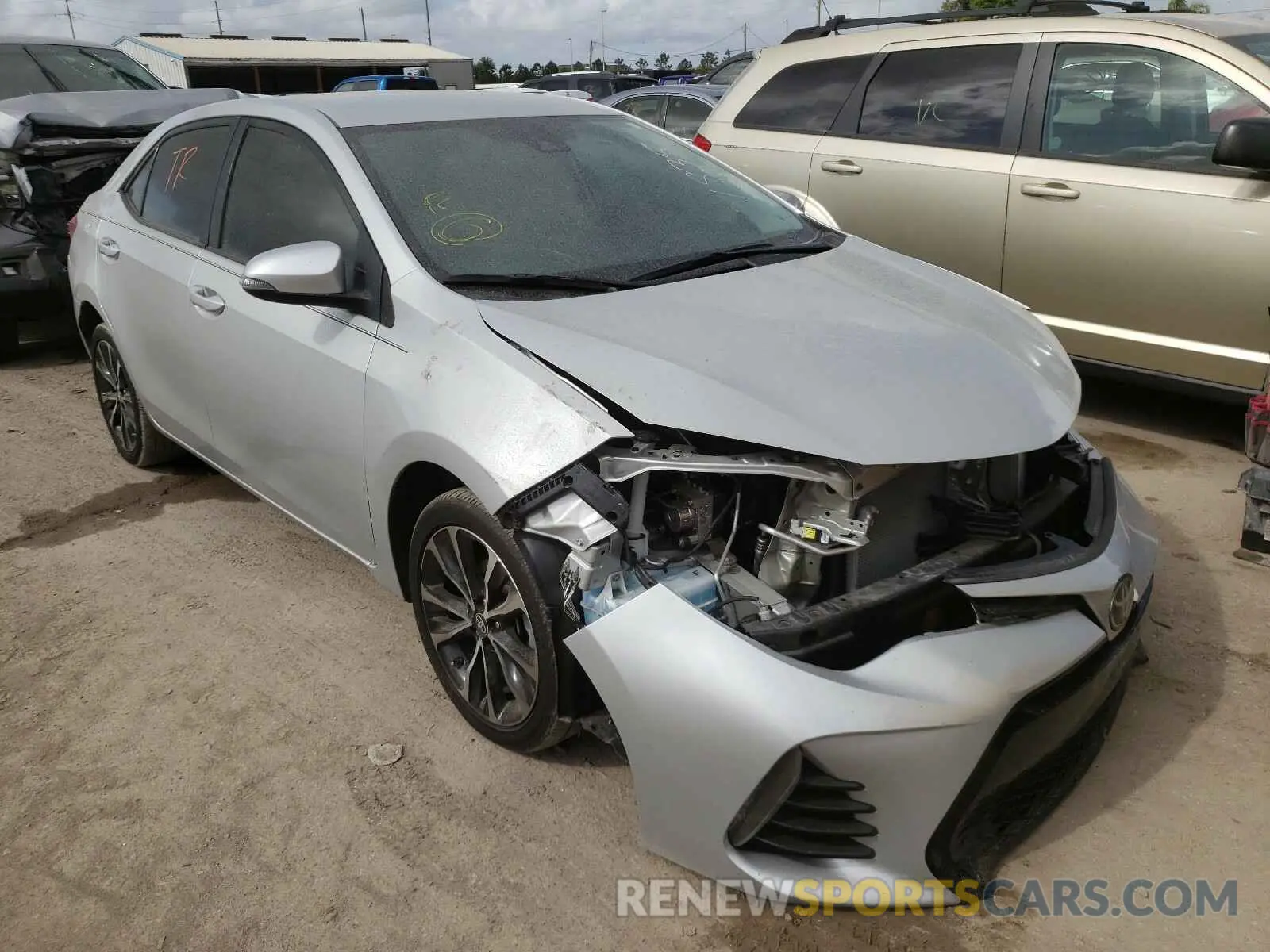 1 Photograph of a damaged car 5YFBURHE0KP922505 TOYOTA COROLLA 2019