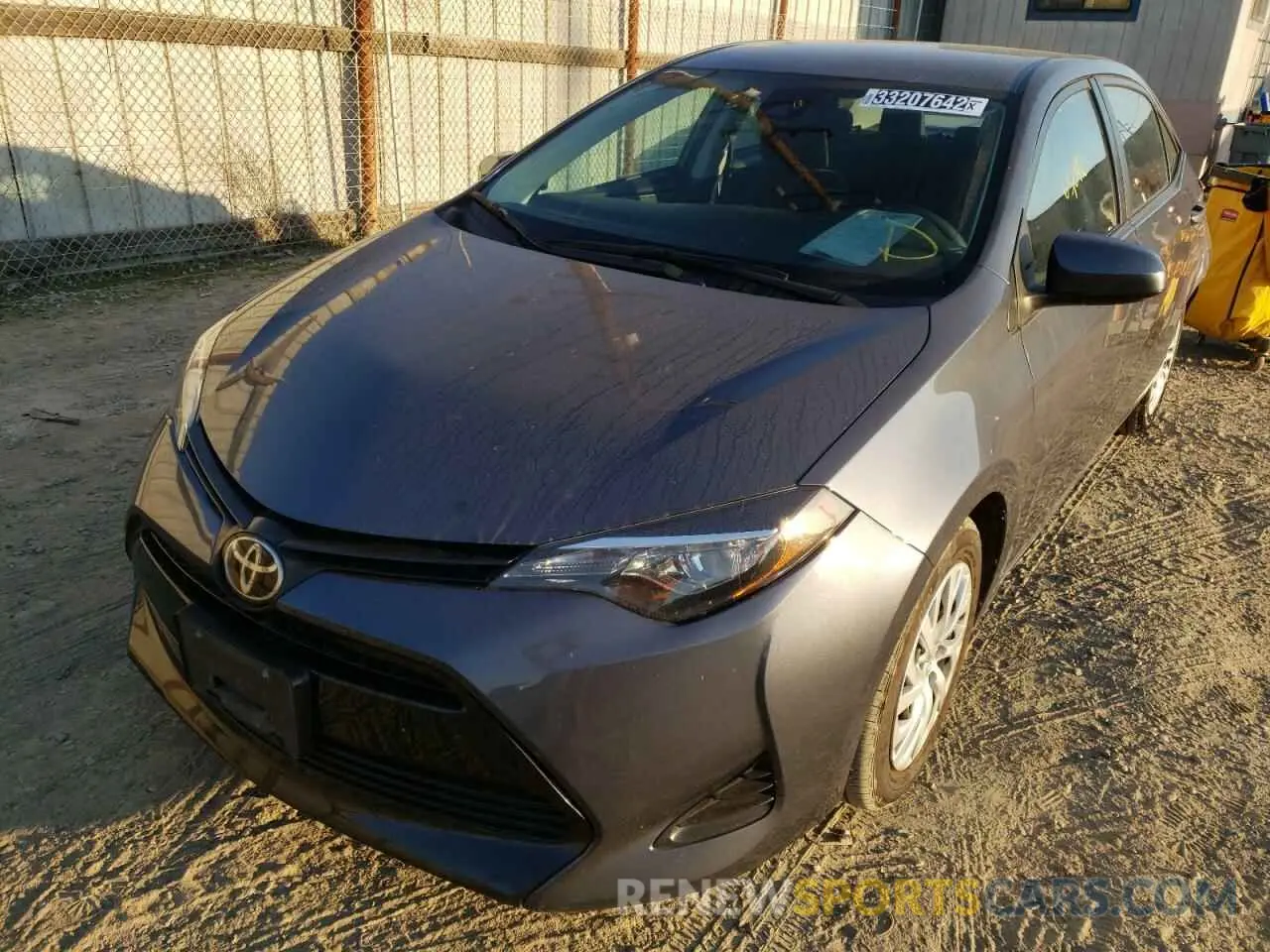 2 Photograph of a damaged car 5YFBURHE0KP934556 TOYOTA COROLLA 2019