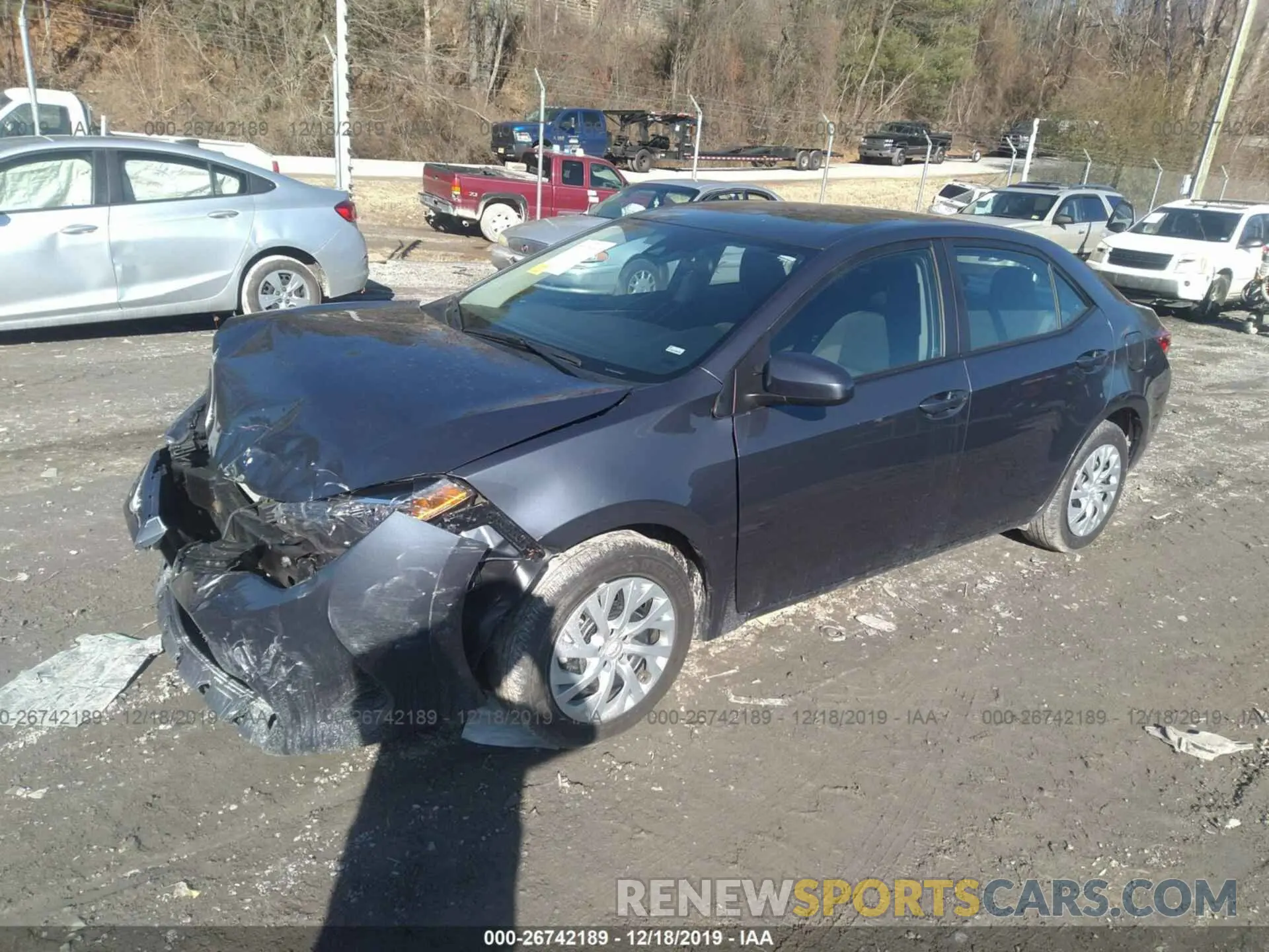 2 Photograph of a damaged car 5YFBURHE0KP936601 TOYOTA COROLLA 2019
