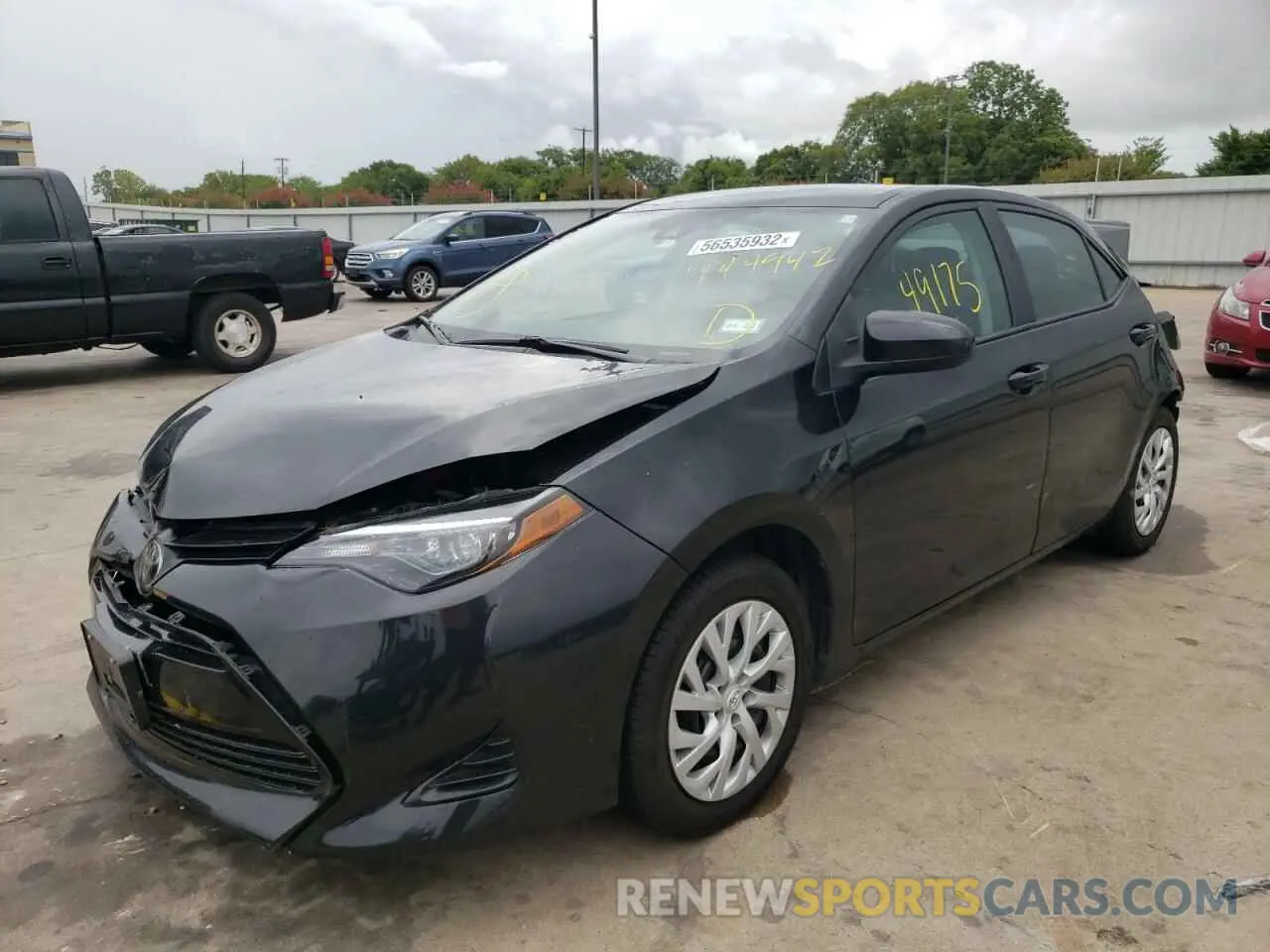 2 Photograph of a damaged car 5YFBURHE0KP944942 TOYOTA COROLLA 2019