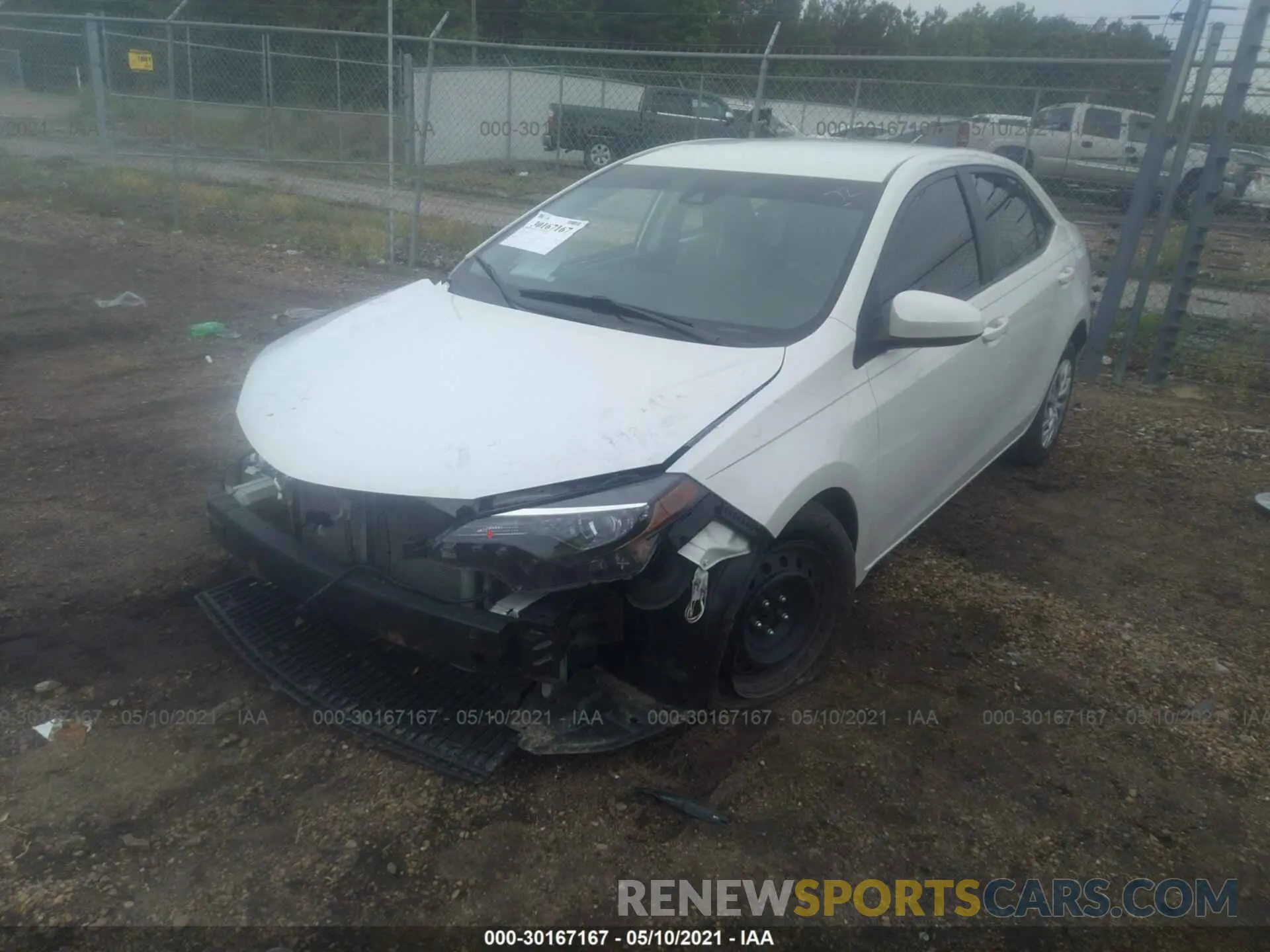 2 Photograph of a damaged car 5YFBURHE1KP872021 TOYOTA COROLLA 2019