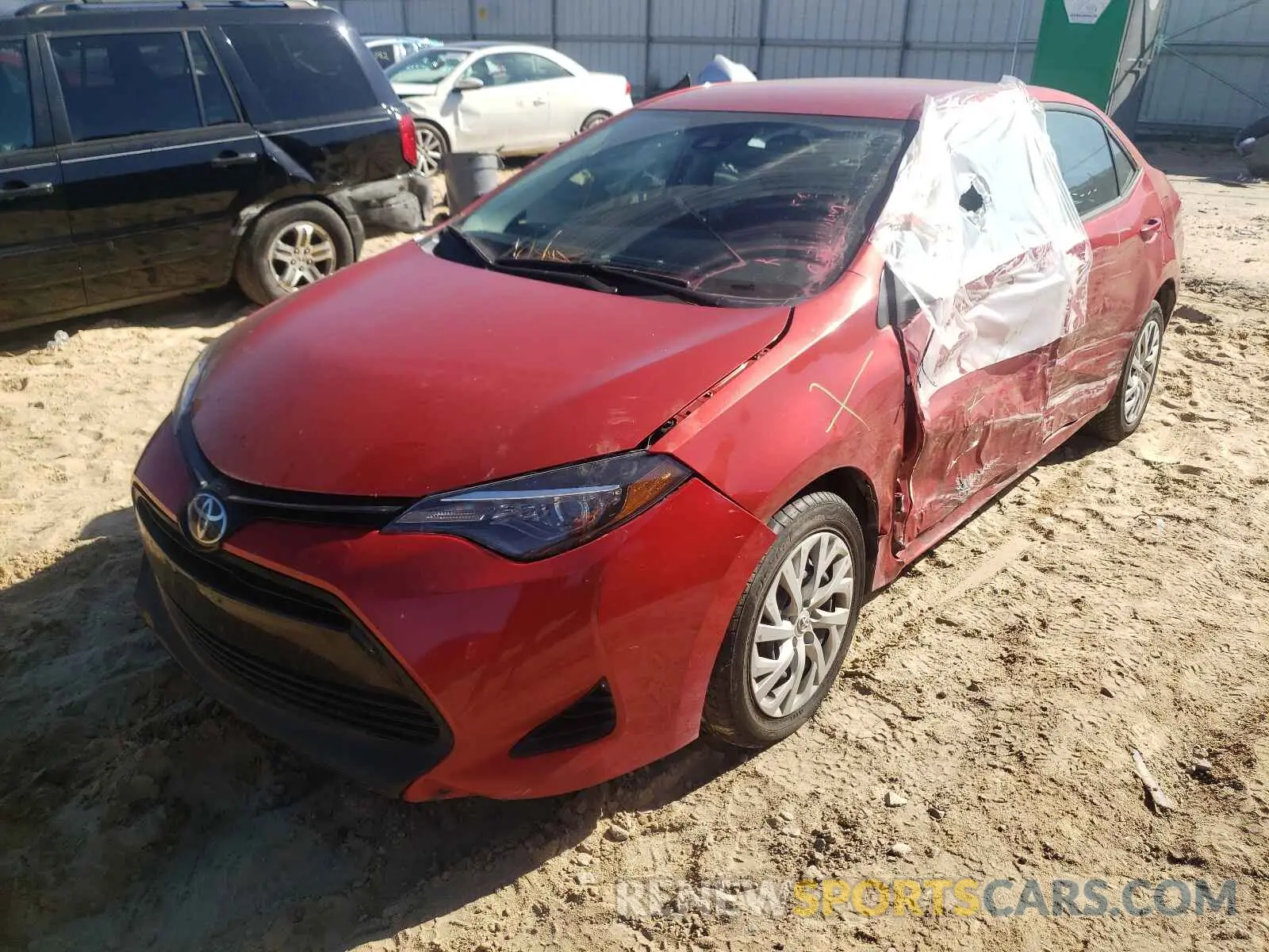 2 Photograph of a damaged car 5YFBURHE1KP875470 TOYOTA COROLLA 2019