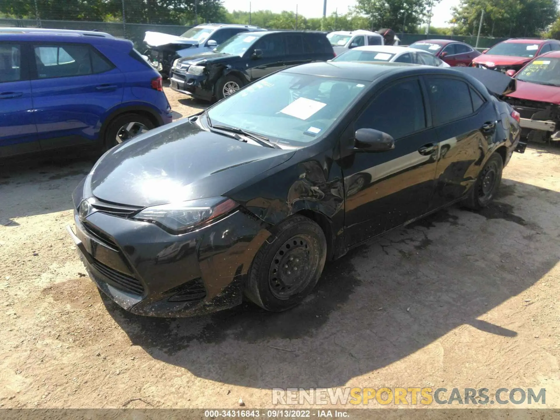 2 Photograph of a damaged car 5YFBURHE1KP885111 TOYOTA COROLLA 2019