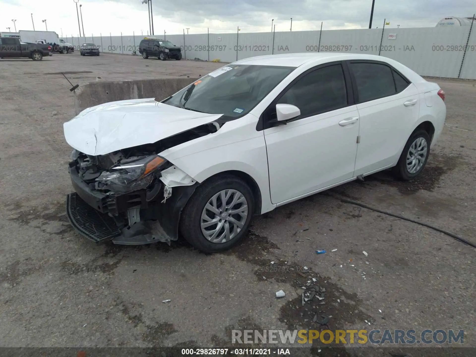 2 Photograph of a damaged car 5YFBURHE1KP886551 TOYOTA COROLLA 2019