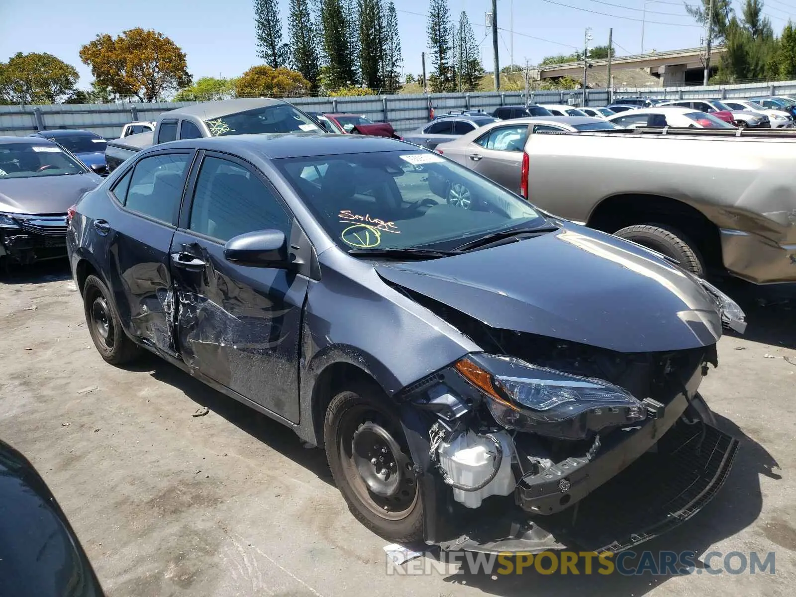 1 Photograph of a damaged car 5YFBURHE1KP889224 TOYOTA COROLLA 2019