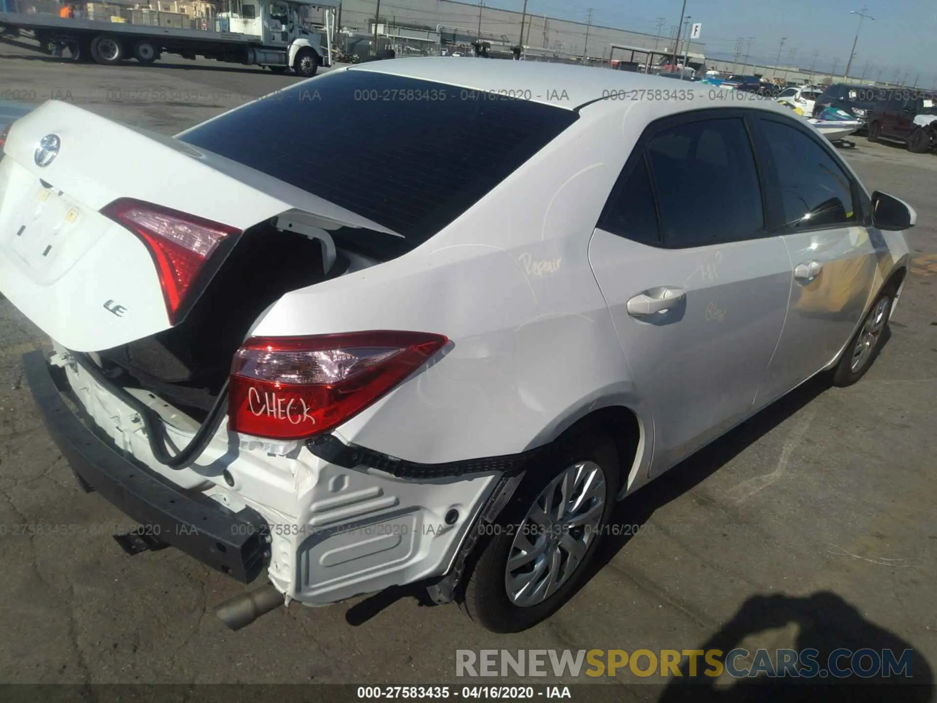4 Photograph of a damaged car 5YFBURHE1KP897386 TOYOTA COROLLA 2019