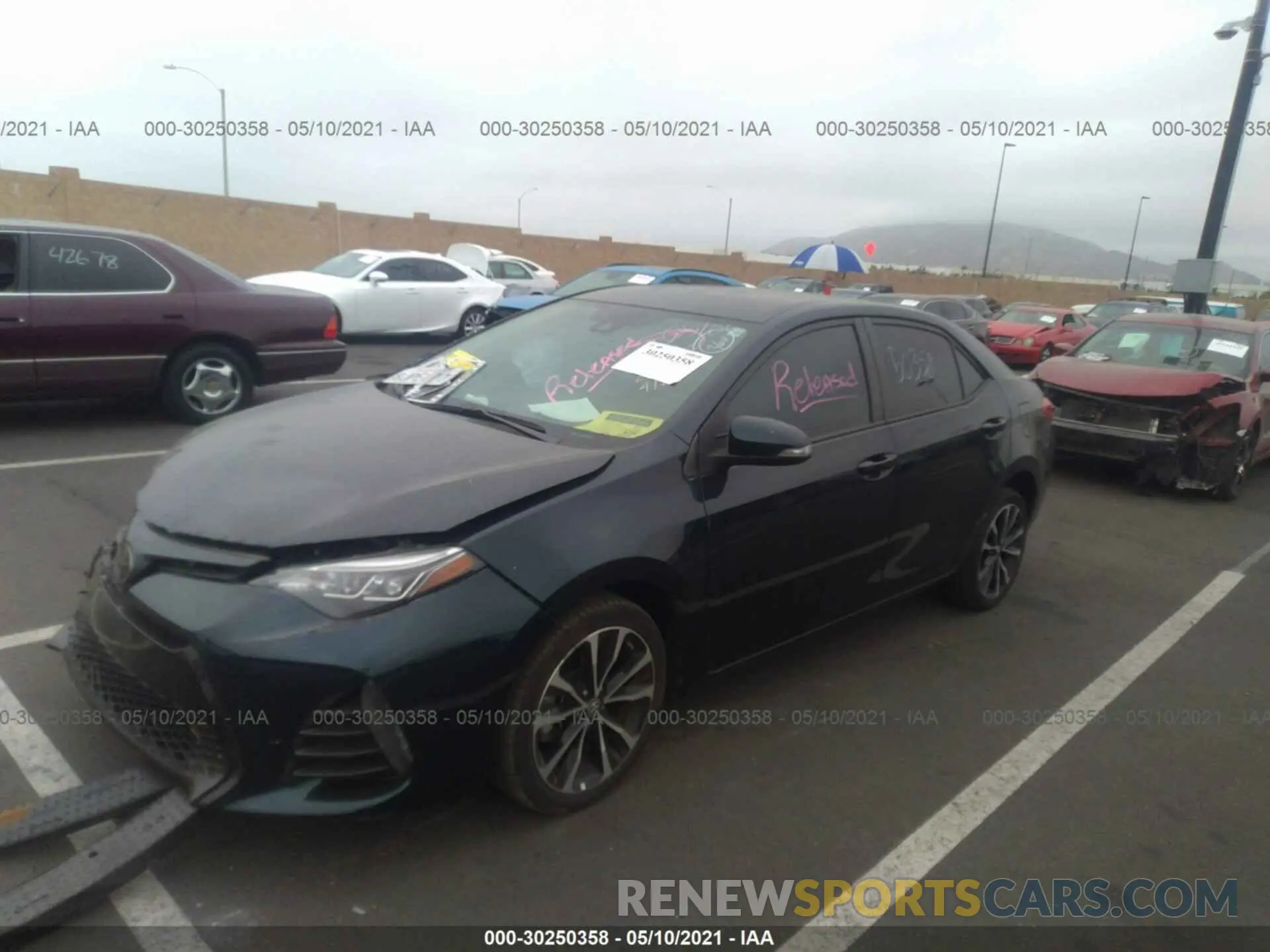 2 Photograph of a damaged car 5YFBURHE1KP934565 TOYOTA COROLLA 2019