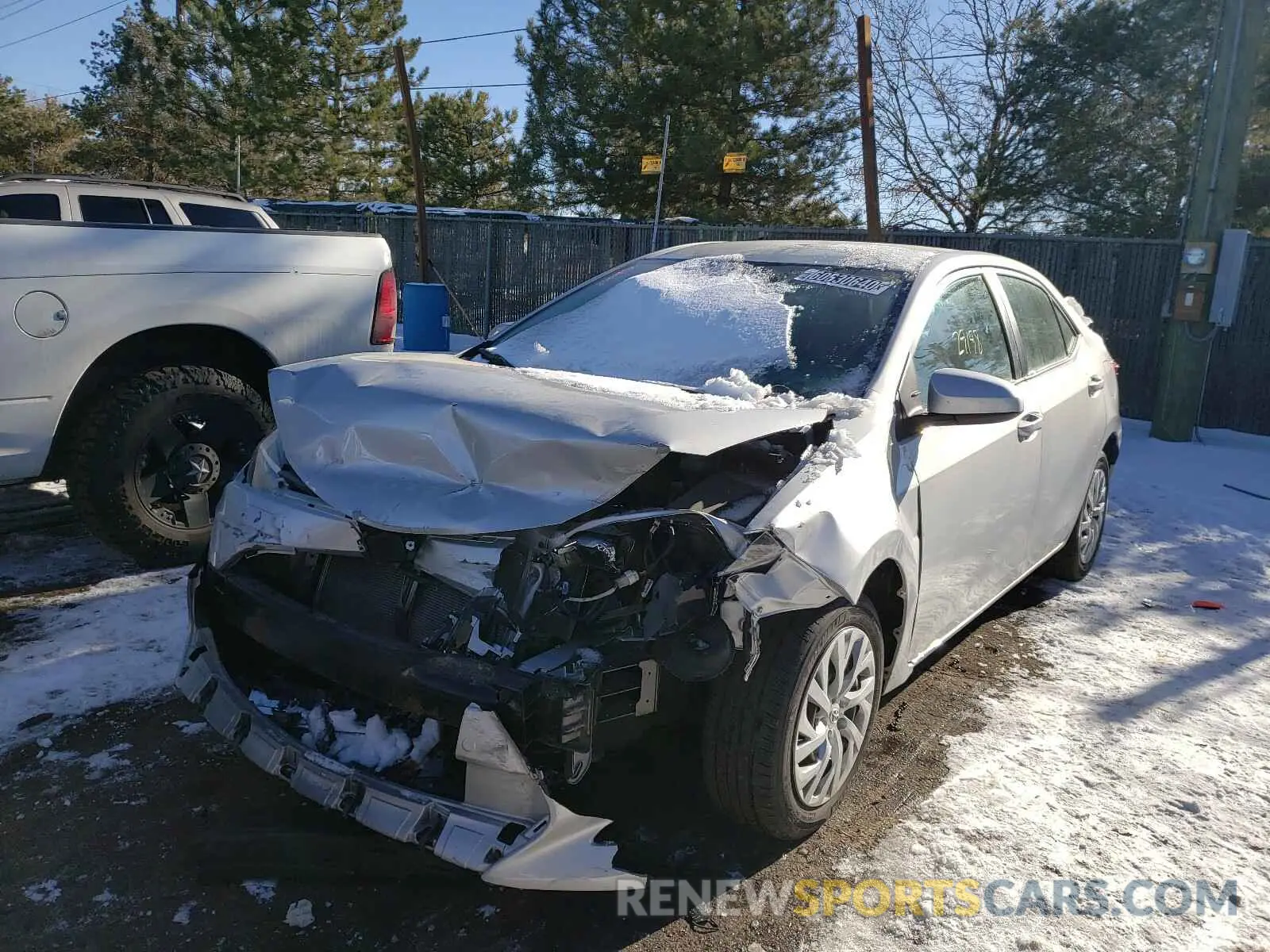 2 Photograph of a damaged car 5YFBURHE1KP939216 TOYOTA COROLLA 2019