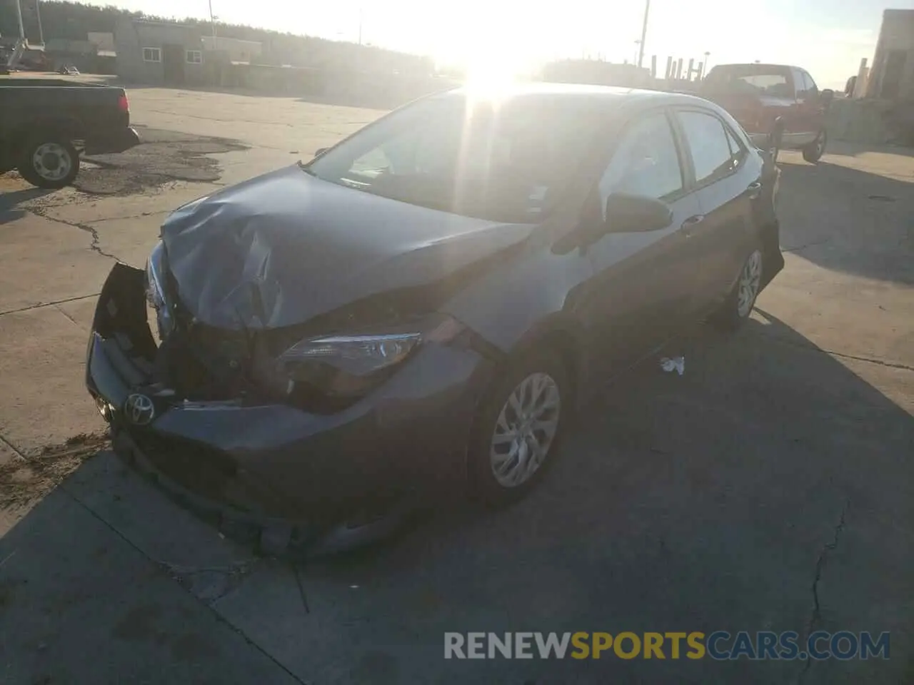 2 Photograph of a damaged car 5YFBURHE1KP939880 TOYOTA COROLLA 2019
