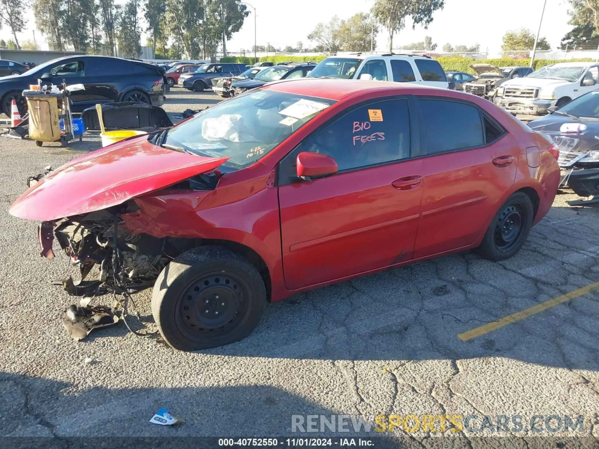 2 Photograph of a damaged car 5YFBURHE1KP946456 TOYOTA COROLLA 2019