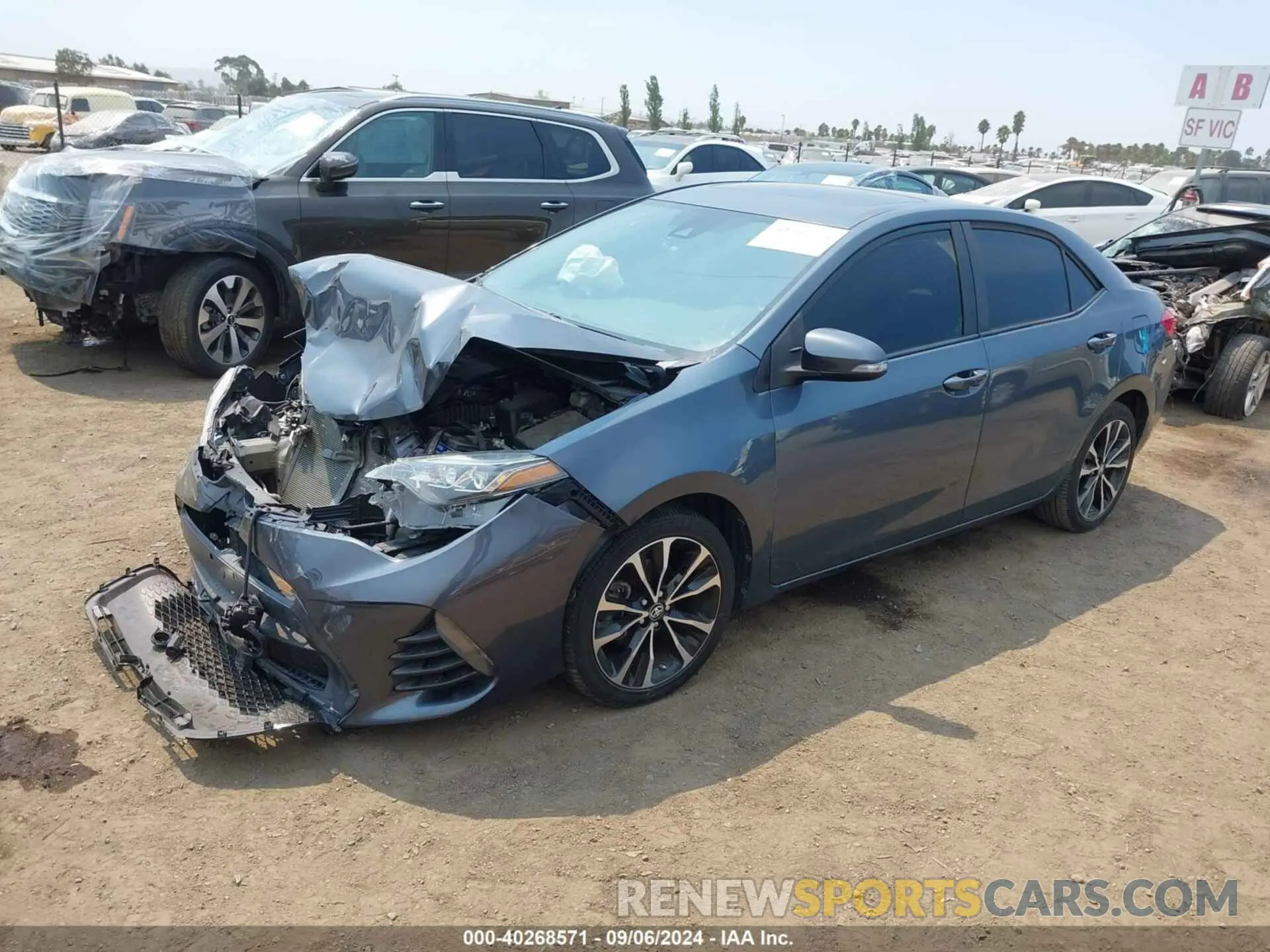 2 Photograph of a damaged car 5YFBURHE1KP949048 TOYOTA COROLLA 2019
