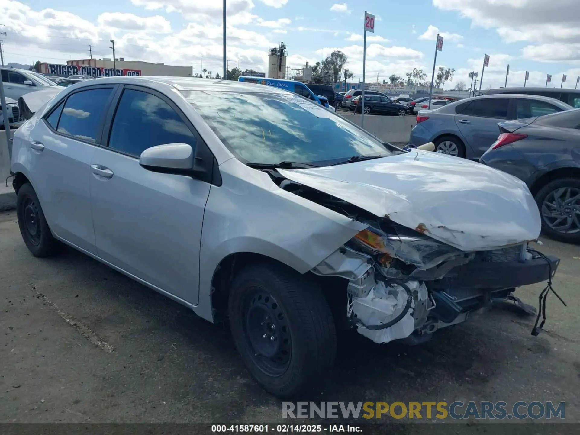 1 Photograph of a damaged car 5YFBURHE2KP858502 TOYOTA COROLLA 2019