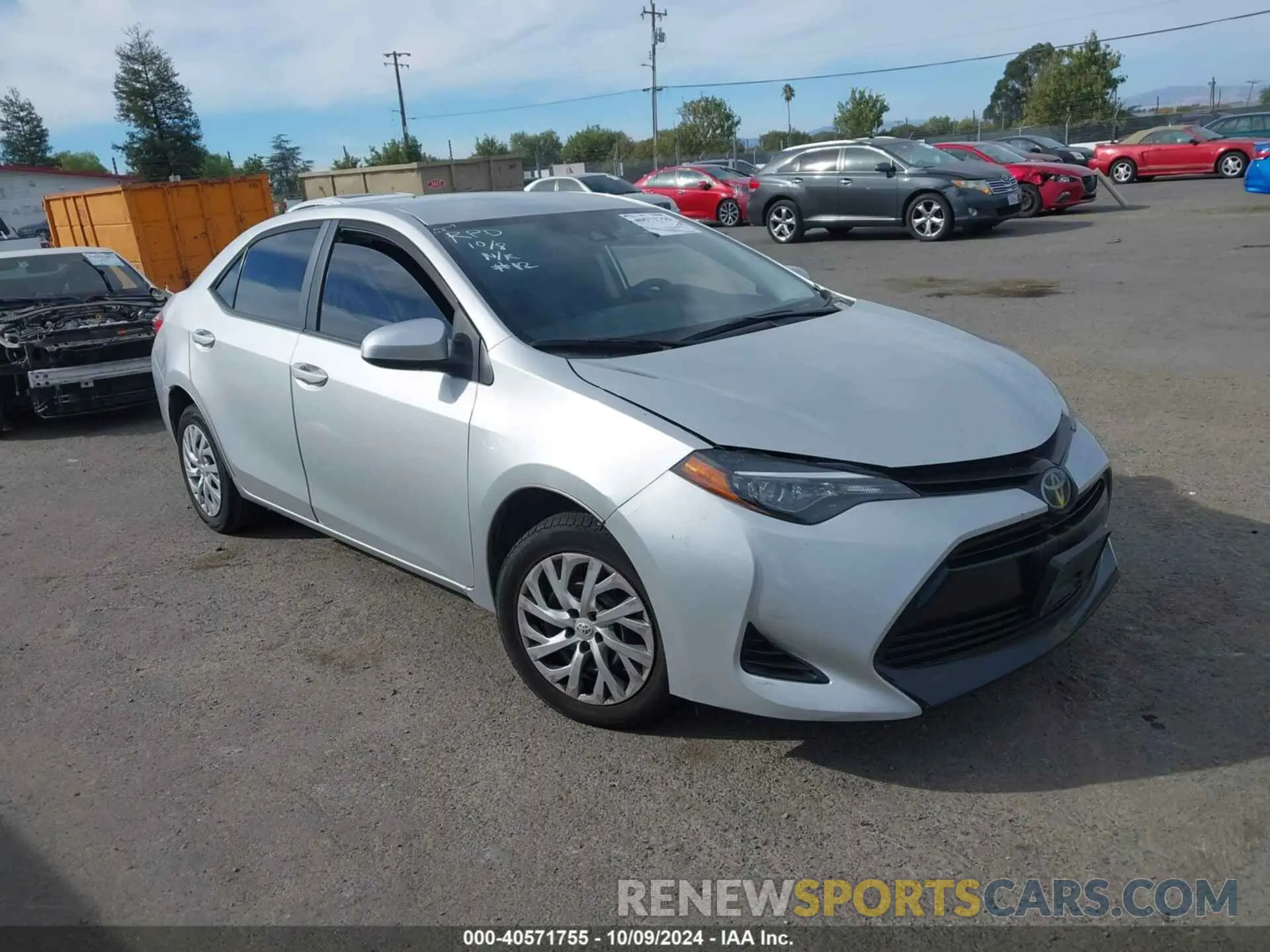 1 Photograph of a damaged car 5YFBURHE2KP869824 TOYOTA COROLLA 2019