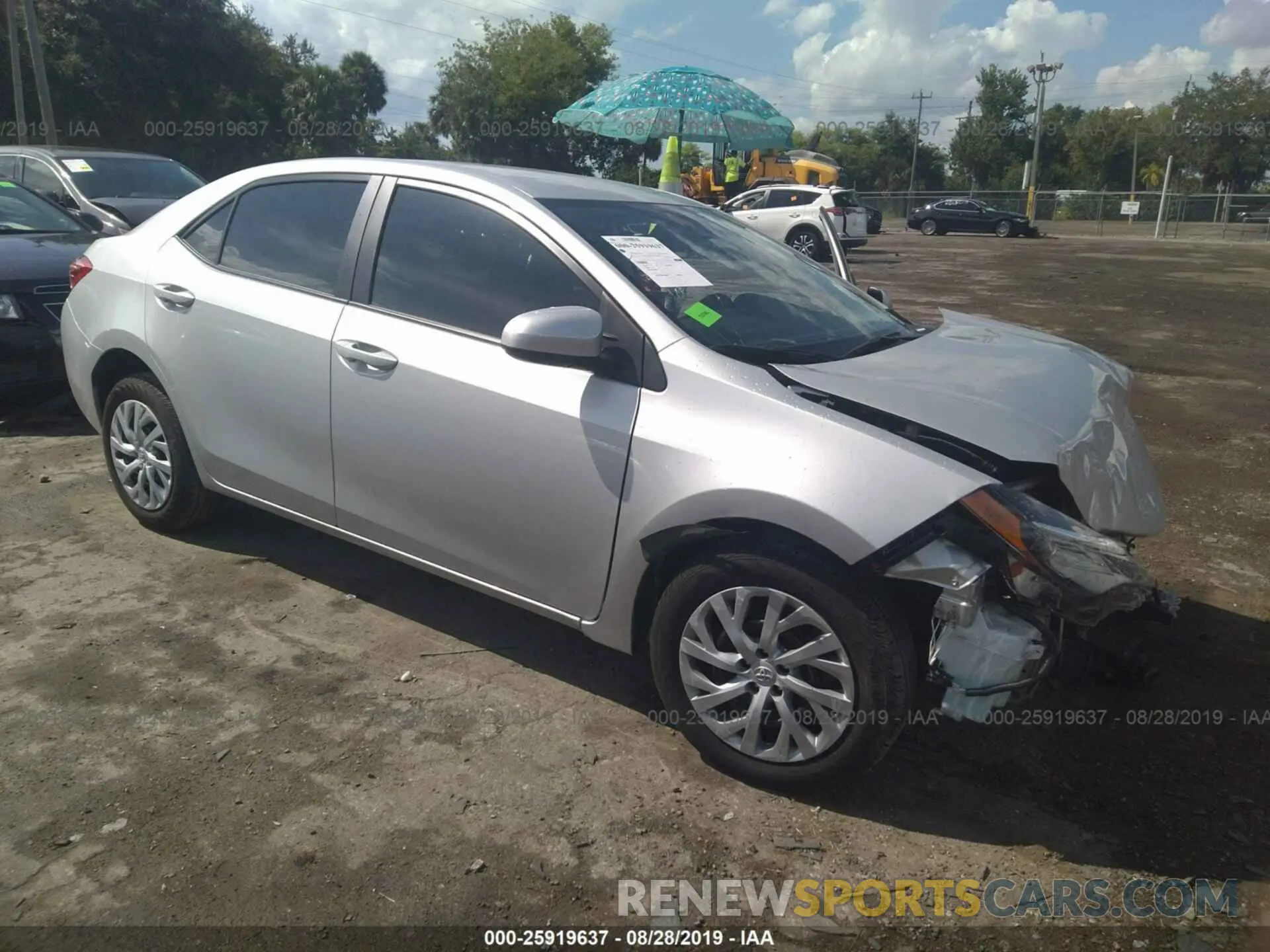 1 Photograph of a damaged car 5YFBURHE2KP870813 TOYOTA COROLLA 2019