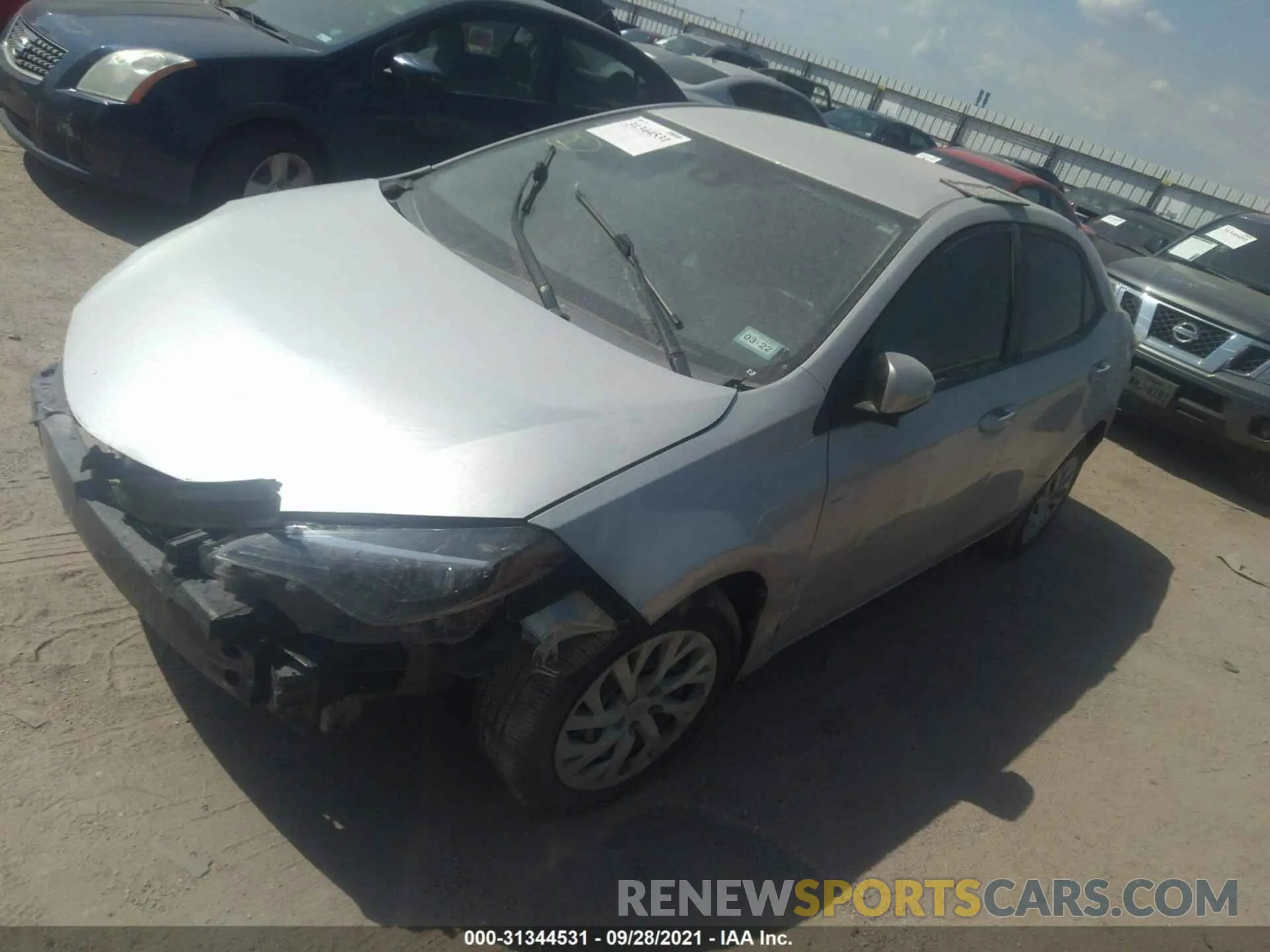 2 Фотография поврежденного автомобиля 5YFBURHE2KP875266 TOYOTA COROLLA 2019