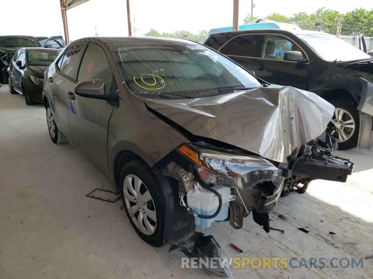 1 Photograph of a damaged car 5YFBURHE2KP876255 TOYOTA COROLLA 2019