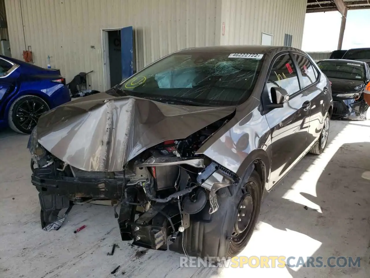 2 Photograph of a damaged car 5YFBURHE2KP876255 TOYOTA COROLLA 2019