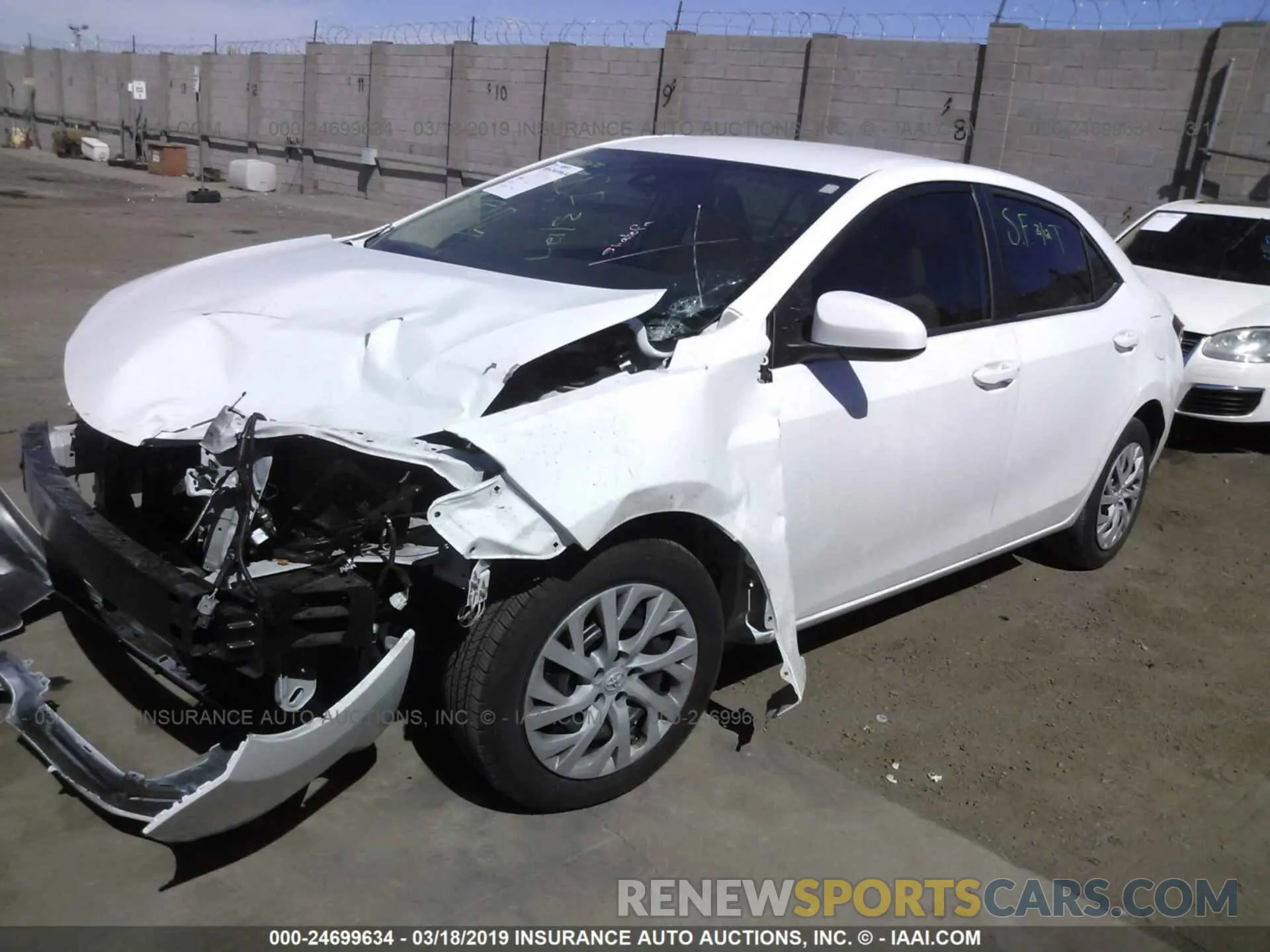 2 Photograph of a damaged car 5YFBURHE2KP877146 TOYOTA COROLLA 2019