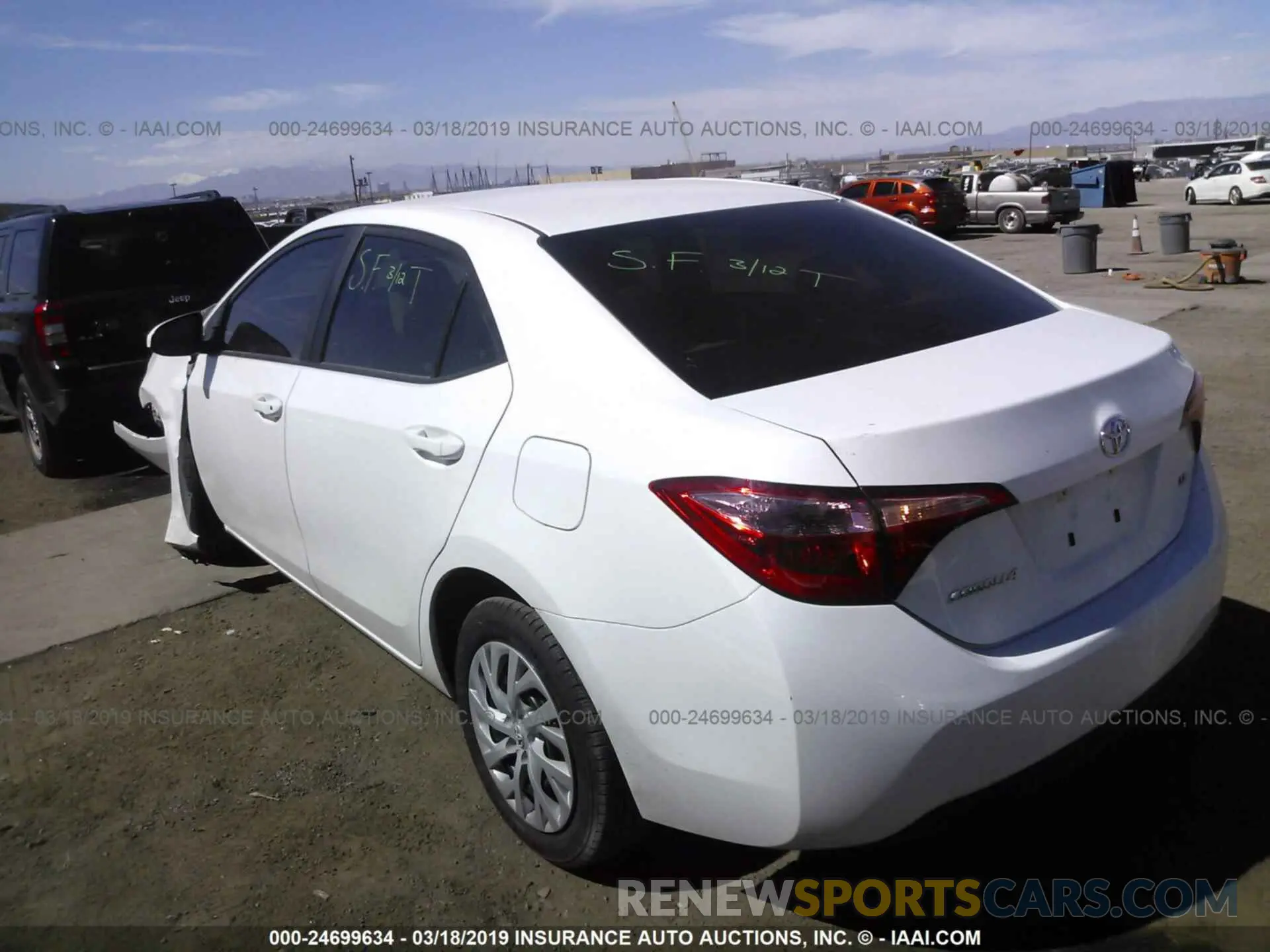 3 Photograph of a damaged car 5YFBURHE2KP877146 TOYOTA COROLLA 2019