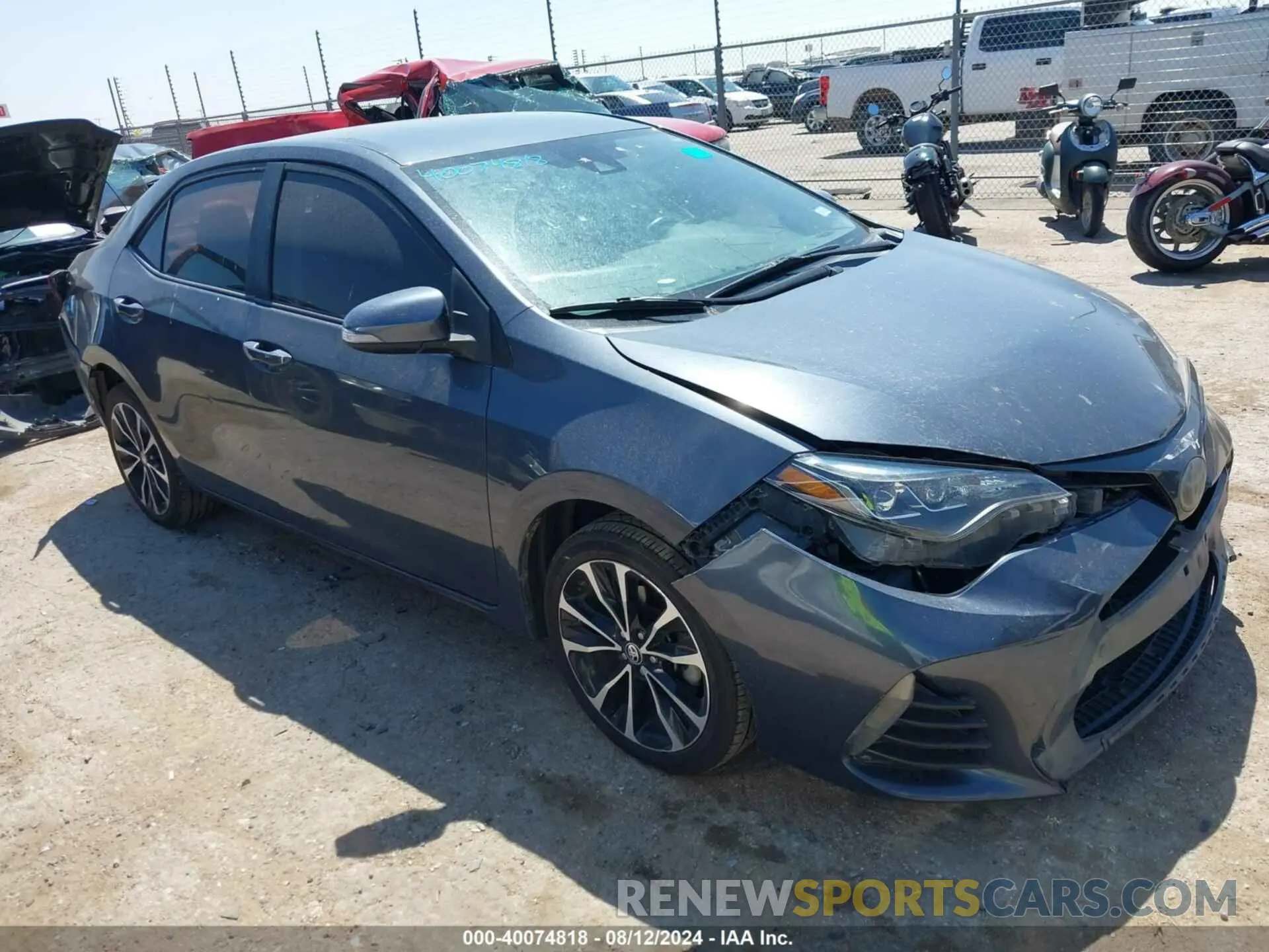 1 Photograph of a damaged car 5YFBURHE2KP910307 TOYOTA COROLLA 2019