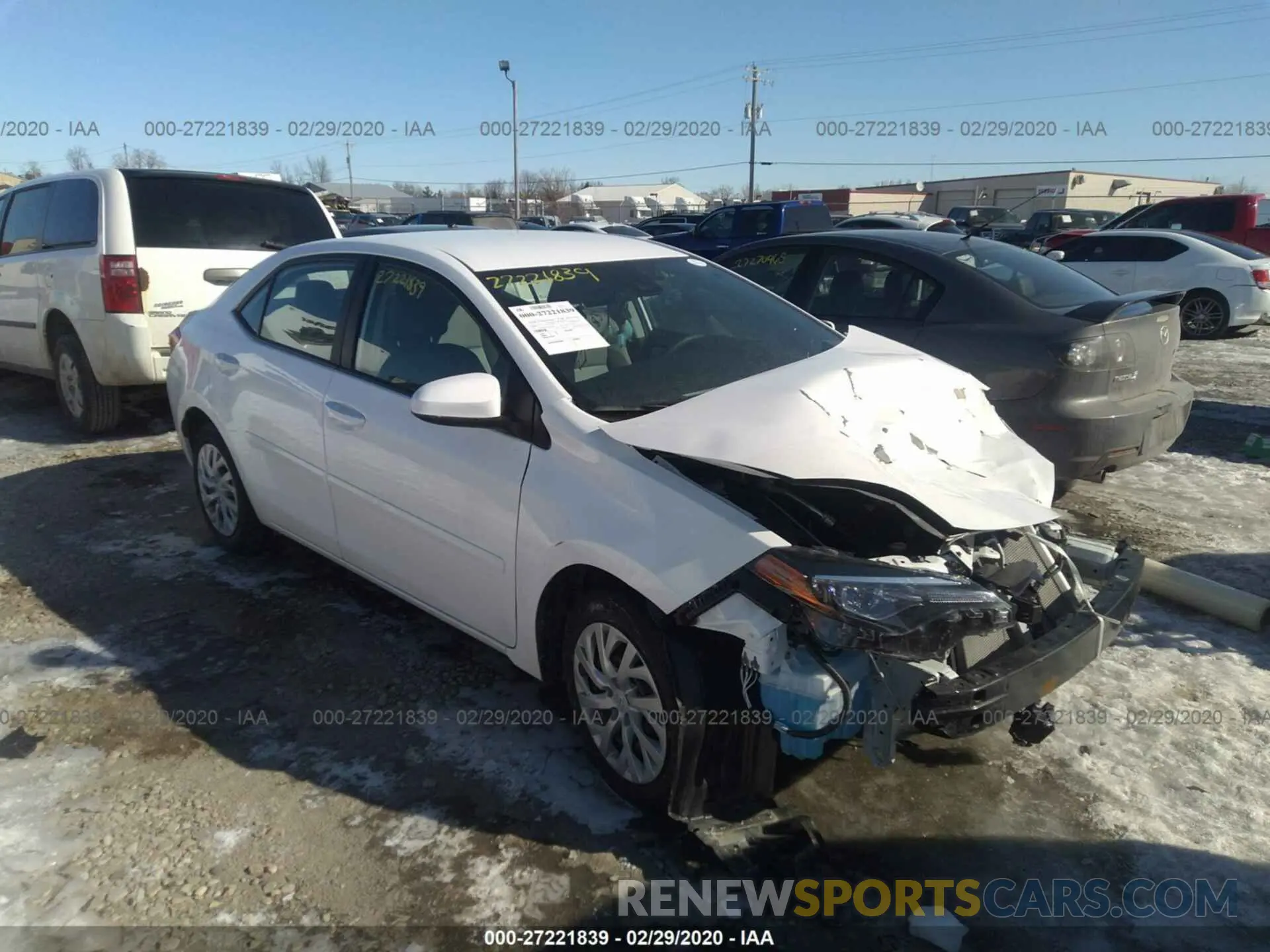 1 Photograph of a damaged car 5YFBURHE2KP912302 TOYOTA COROLLA 2019