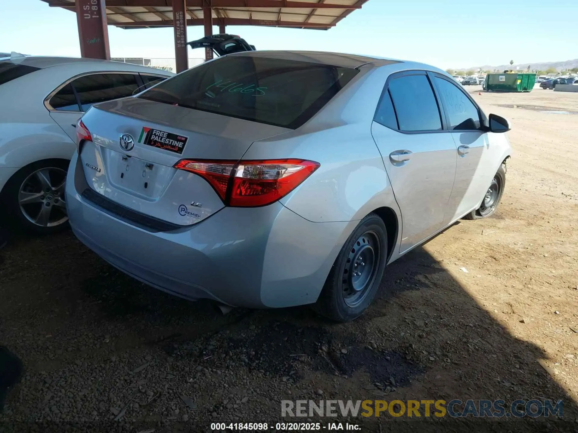 4 Фотография поврежденного автомобиля 5YFBURHE3KP859514 TOYOTA COROLLA 2019