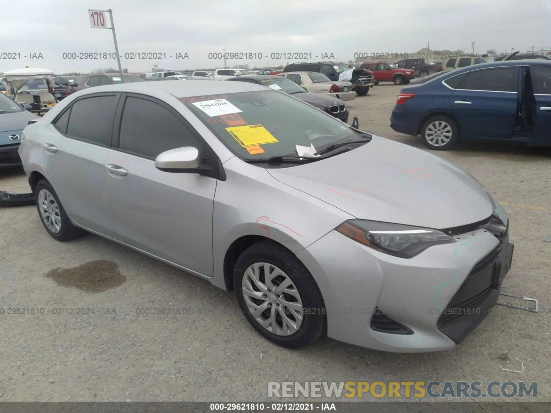 1 Photograph of a damaged car 5YFBURHE3KP869329 TOYOTA COROLLA 2019