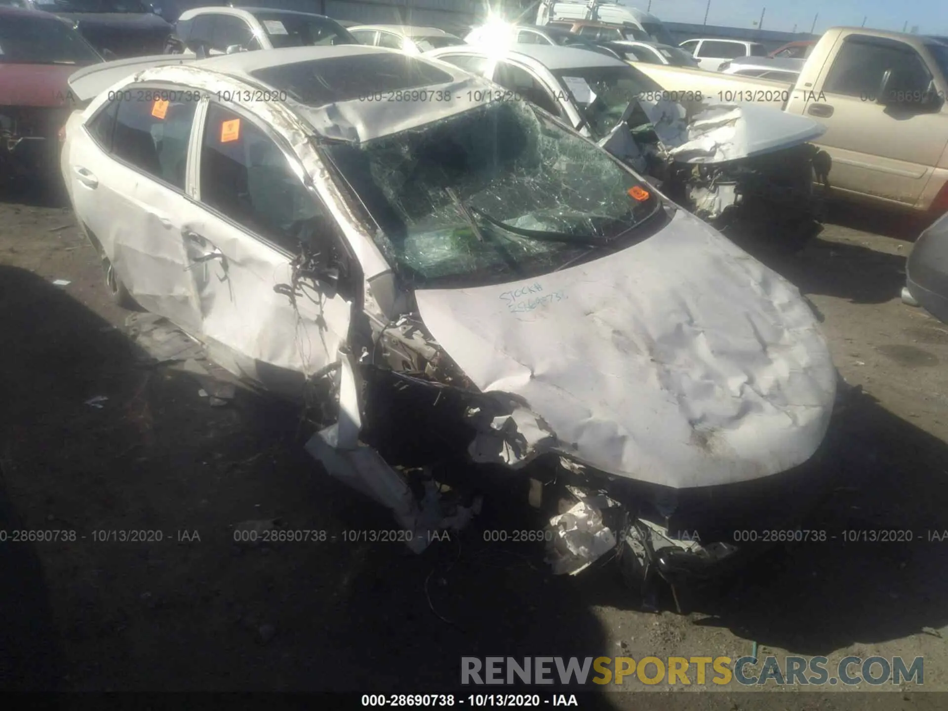 1 Photograph of a damaged car 5YFBURHE3KP888673 TOYOTA COROLLA 2019