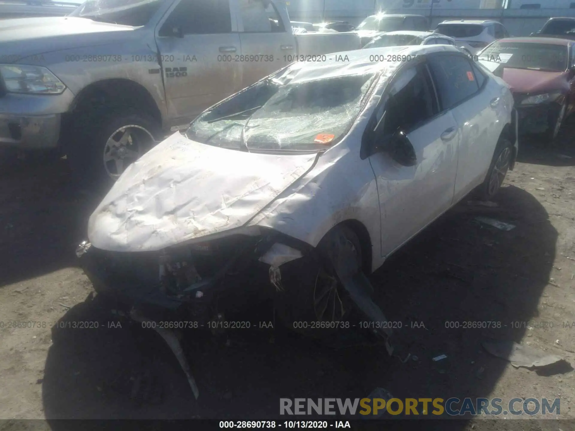 2 Photograph of a damaged car 5YFBURHE3KP888673 TOYOTA COROLLA 2019