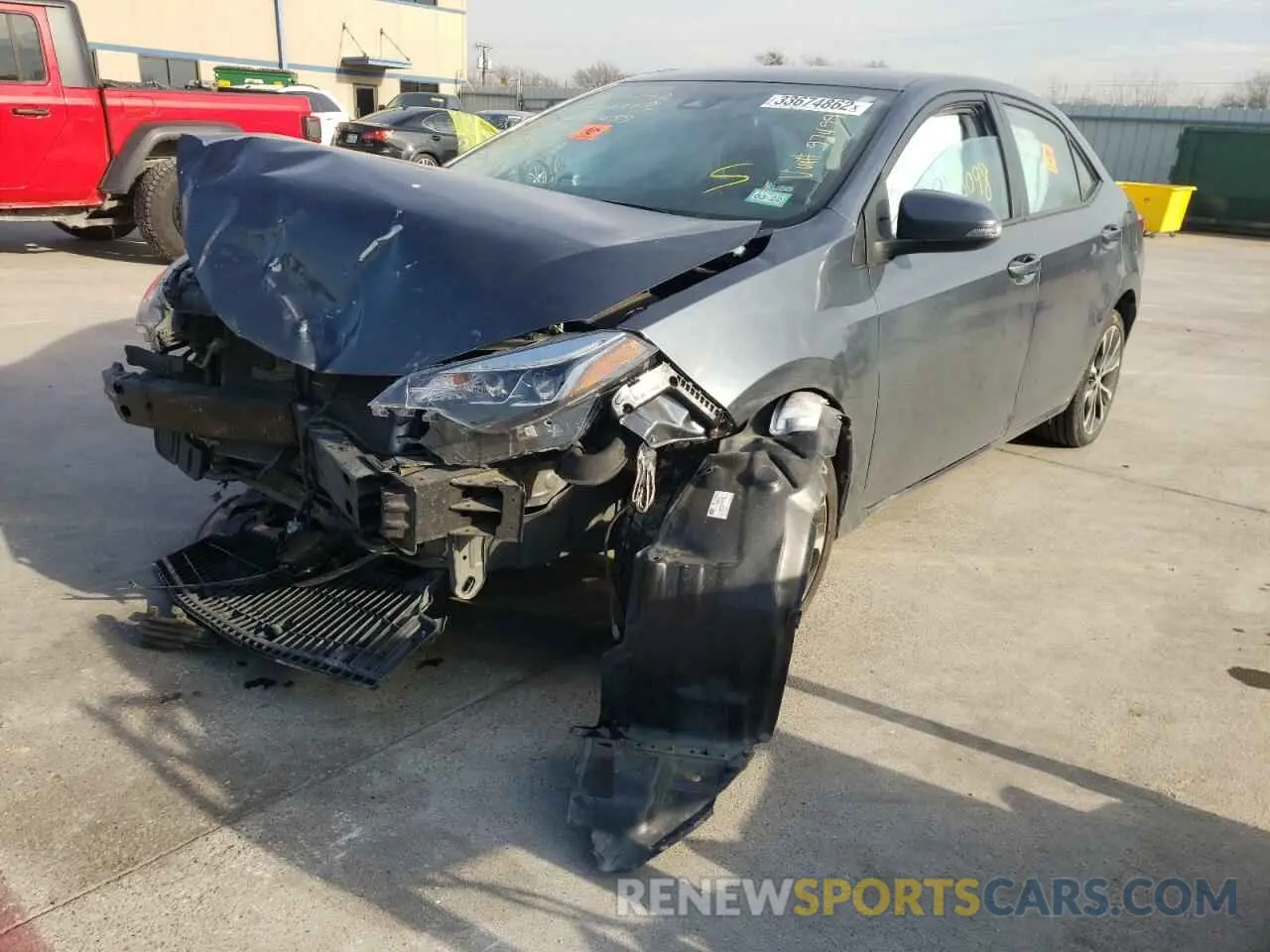 2 Photograph of a damaged car 5YFBURHE3KP897499 TOYOTA COROLLA 2019