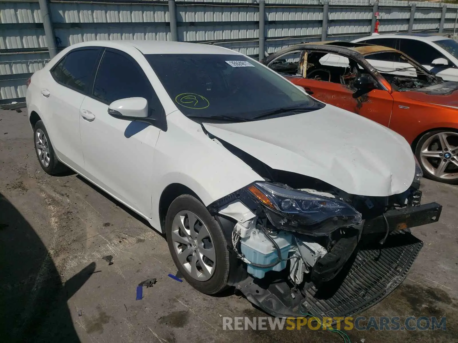 1 Photograph of a damaged car 5YFBURHE3KP908095 TOYOTA COROLLA 2019