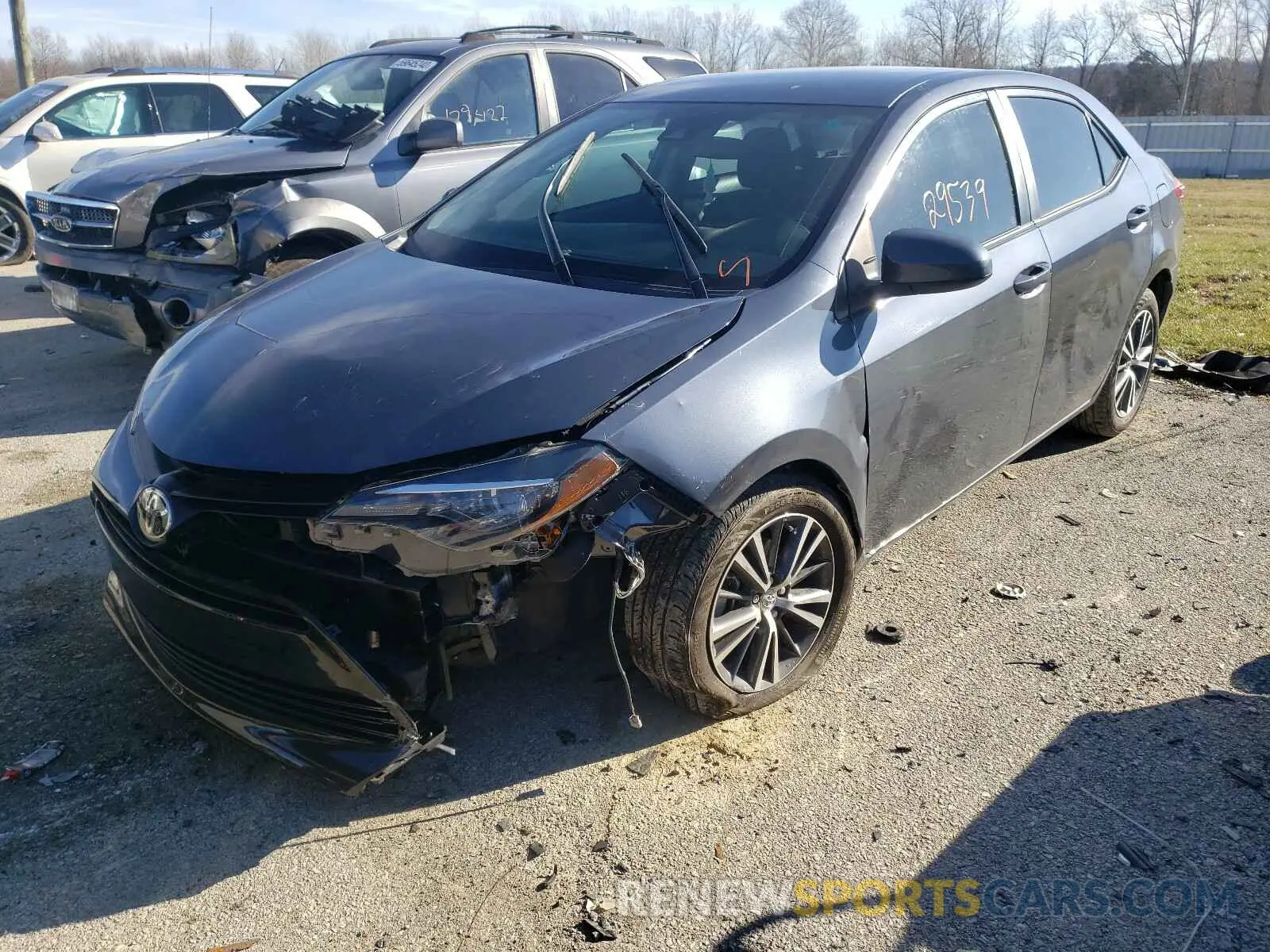 2 Photograph of a damaged car 5YFBURHE3KP908632 TOYOTA COROLLA 2019